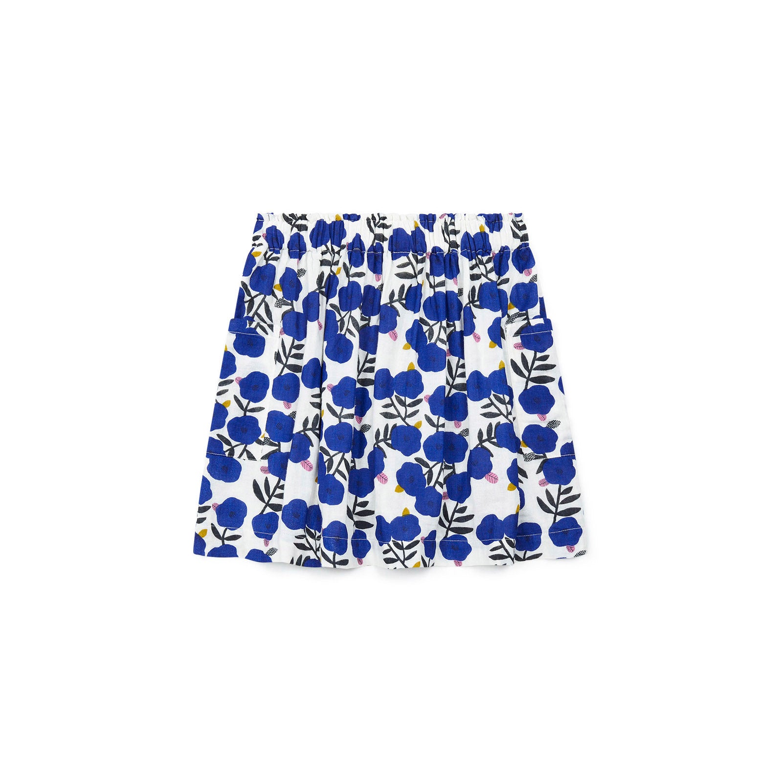 Girls Blue Printing Cotton Skirts