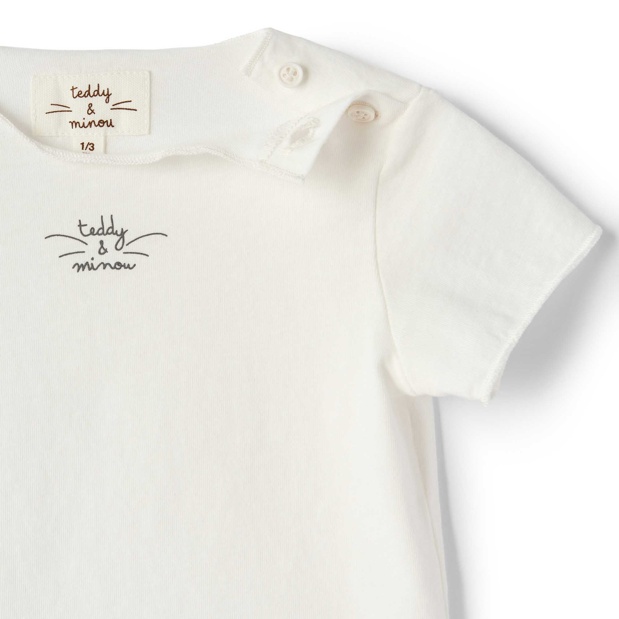 Baby Girls White Cotton T-shirt
