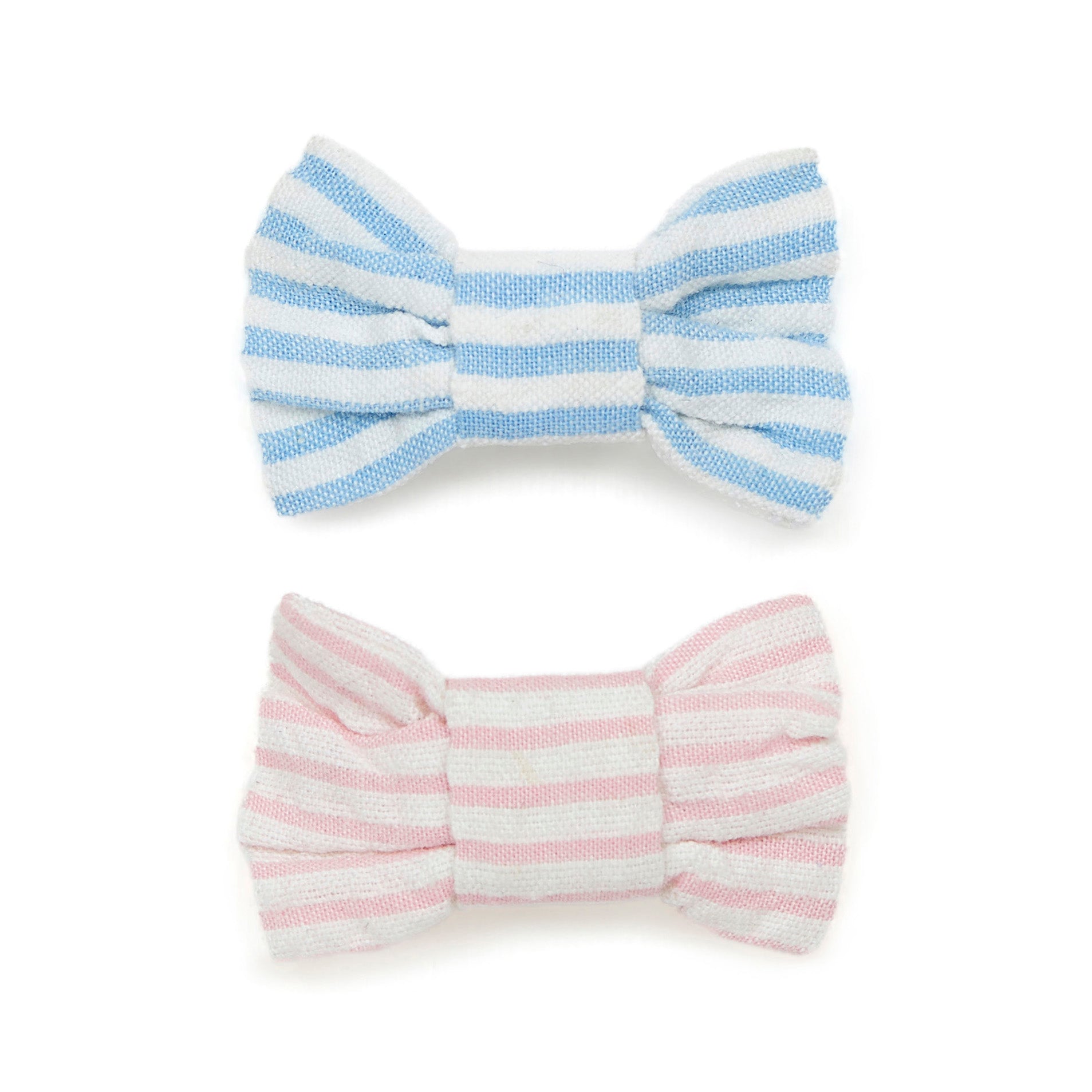 Girls Pink Stripes Hair Clips