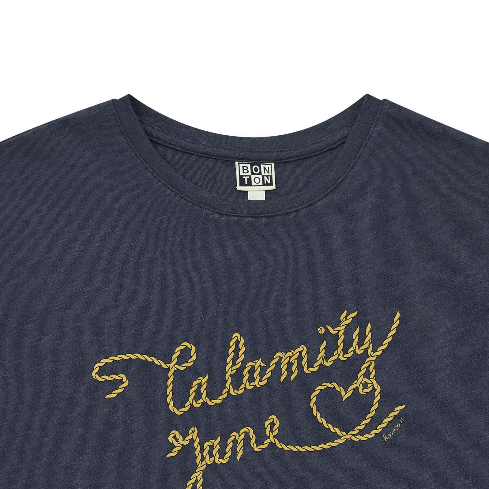 Girls Dark Grey Logo Cotton T-Shirt