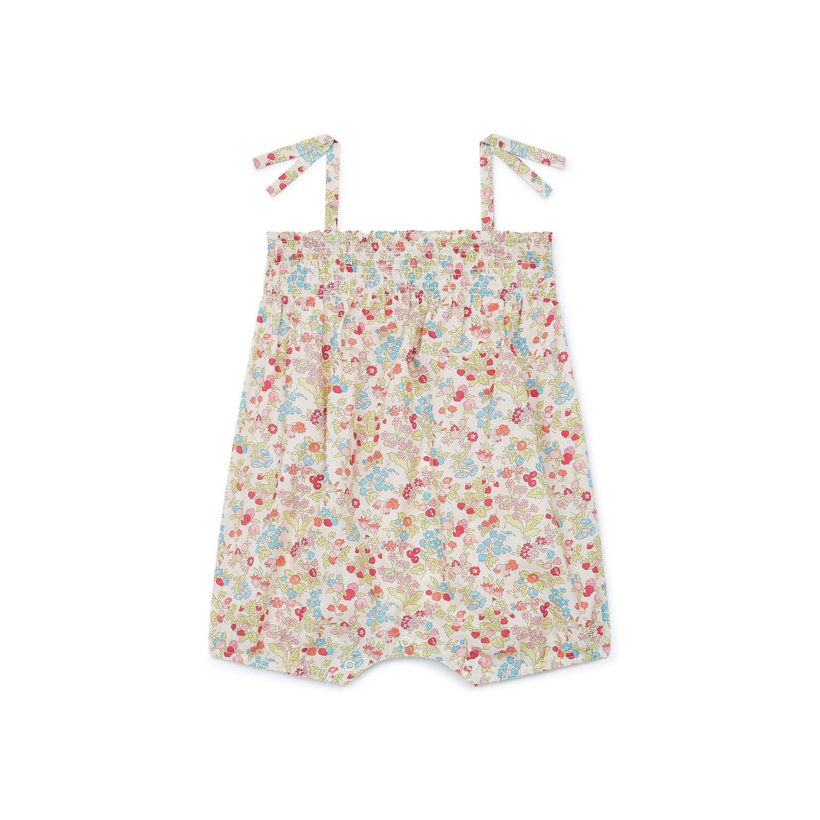 Baby Girls Pink Floral Cotton Babysuit