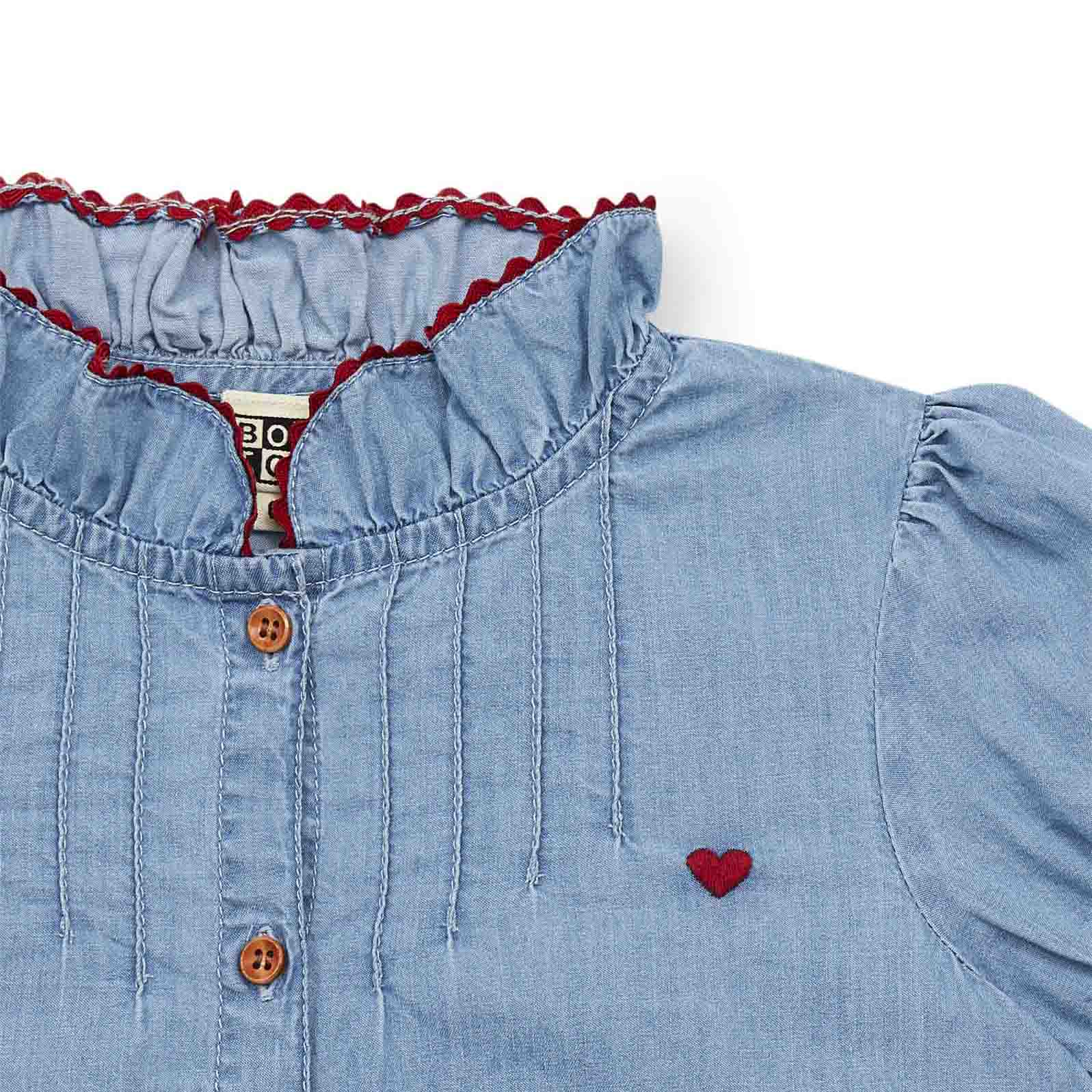 Girls Blue Denim Shirt