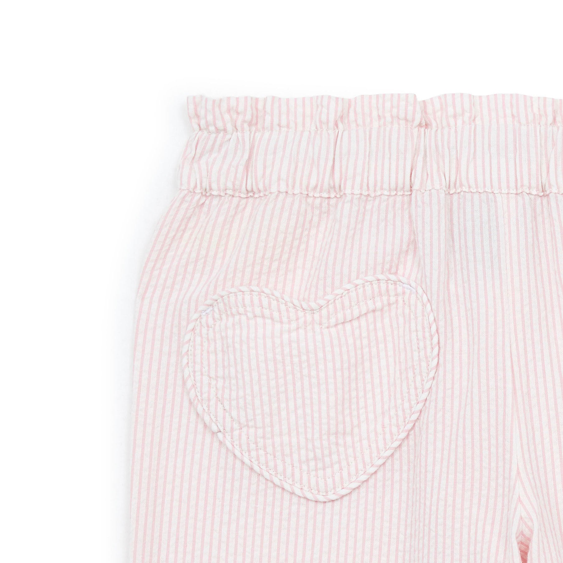 Girls Pink Stripes Cotton Trousers