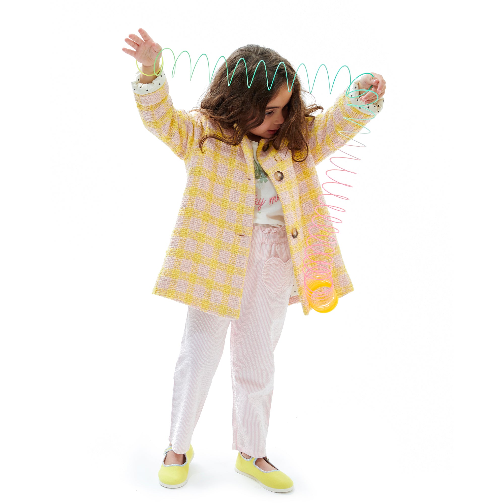 Girls Pink Stripes Cotton Trousers