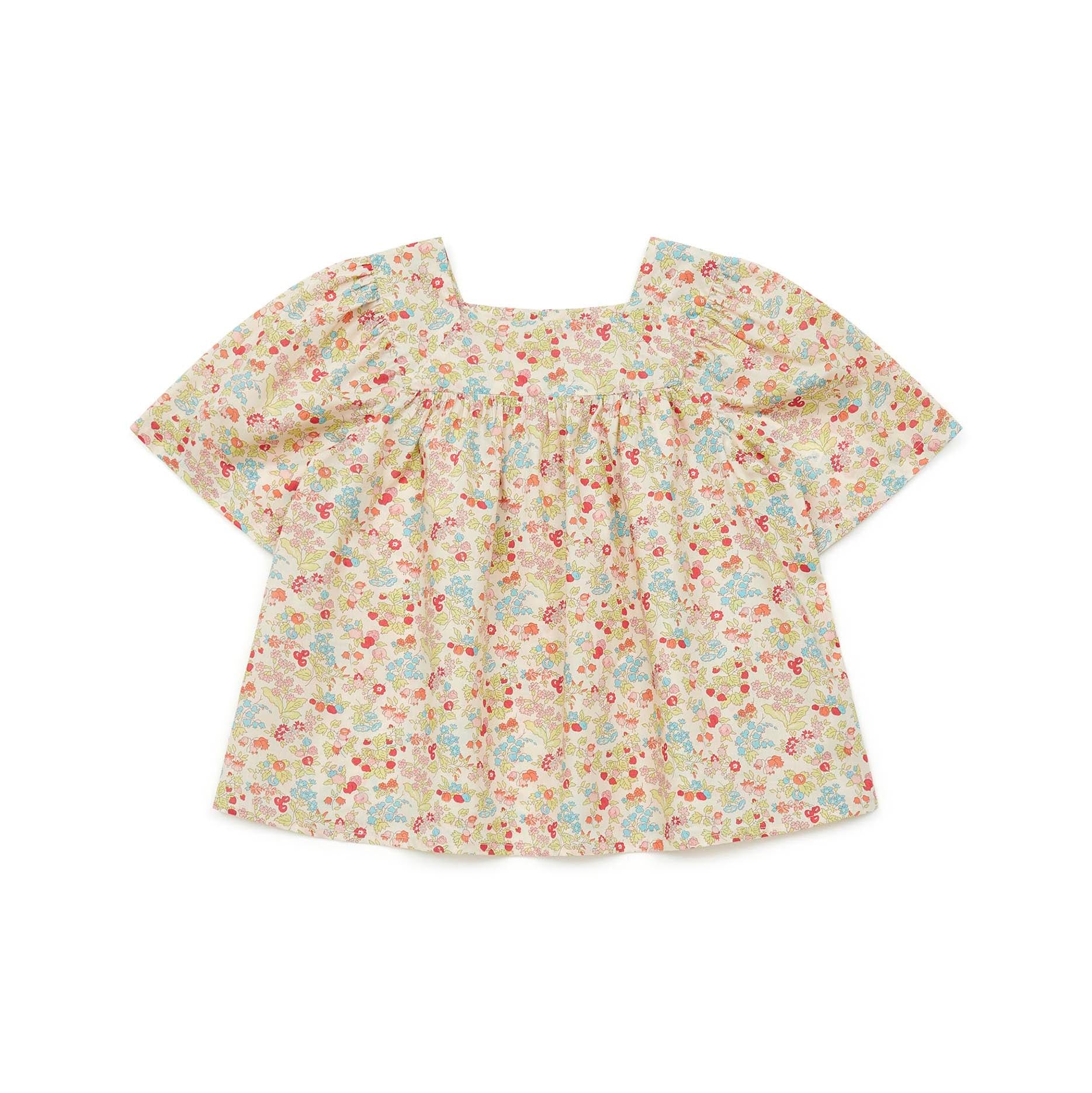 Girls Pink Floral Cotton Top