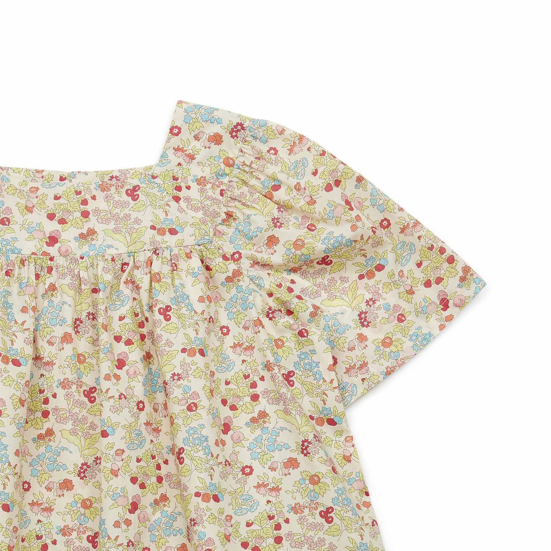 Girls Pink Floral Cotton Top