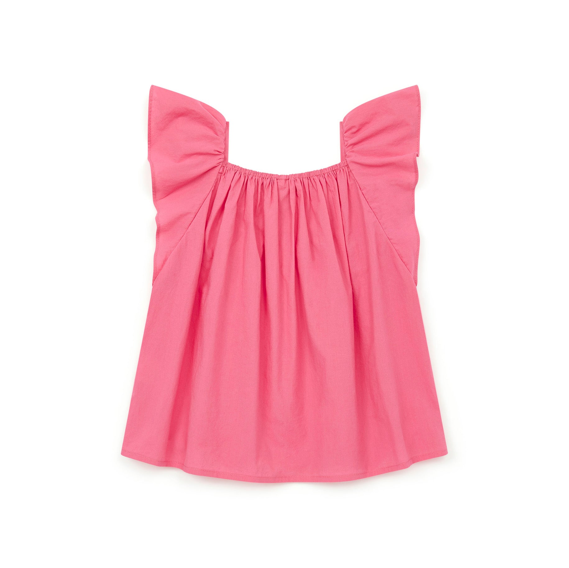 Girls Bright Pink Cotton Top