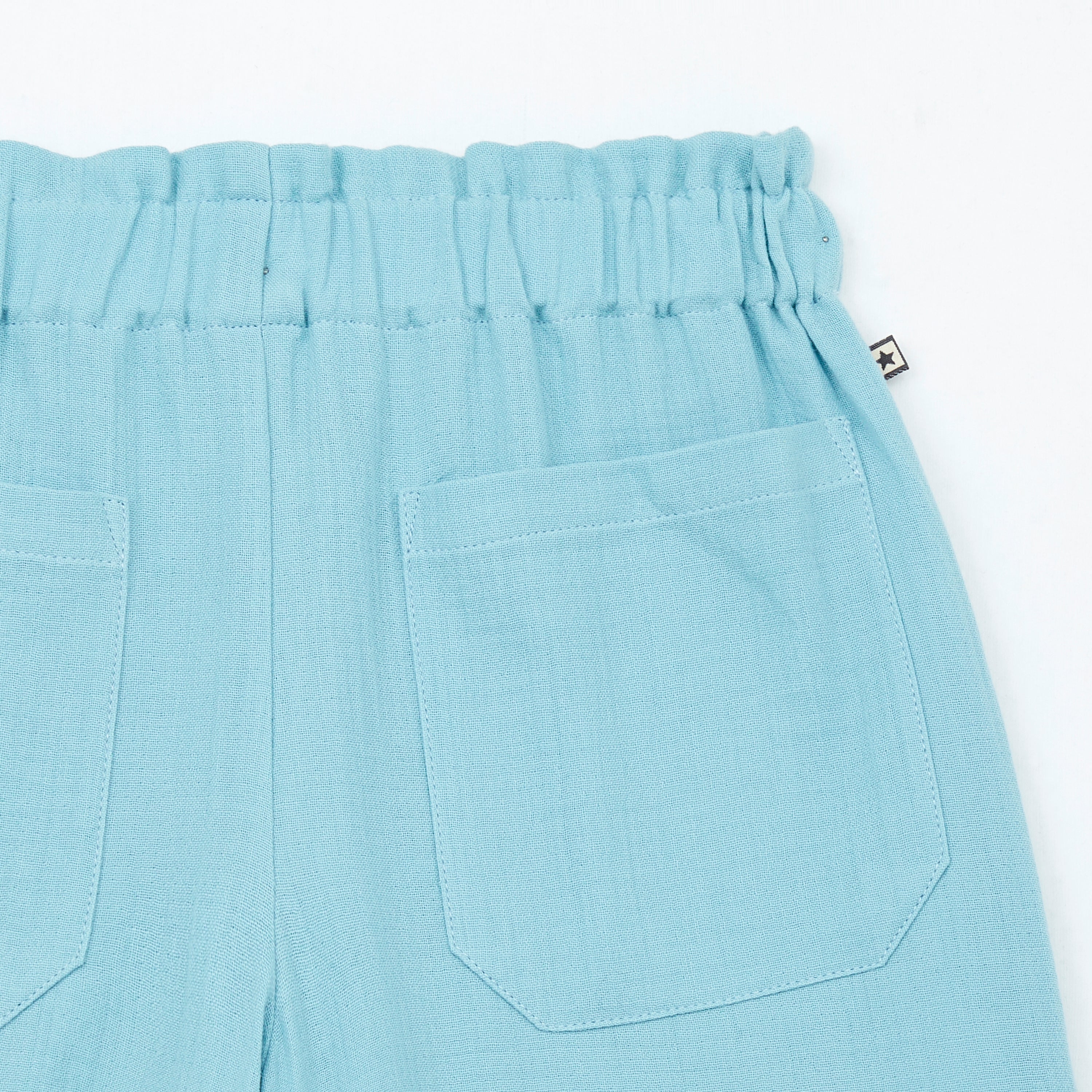 Girls Blue Cotton Trousers