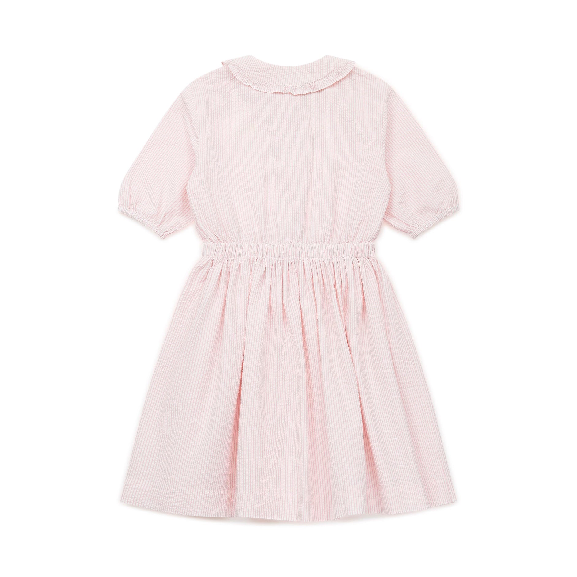 Girls Pink Stripes Cotton Dress