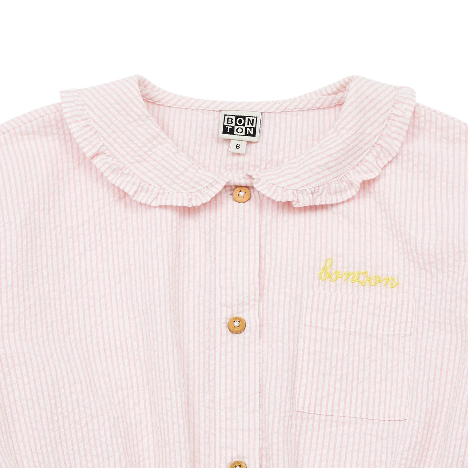 Girls Pink Stripes Cotton Dress