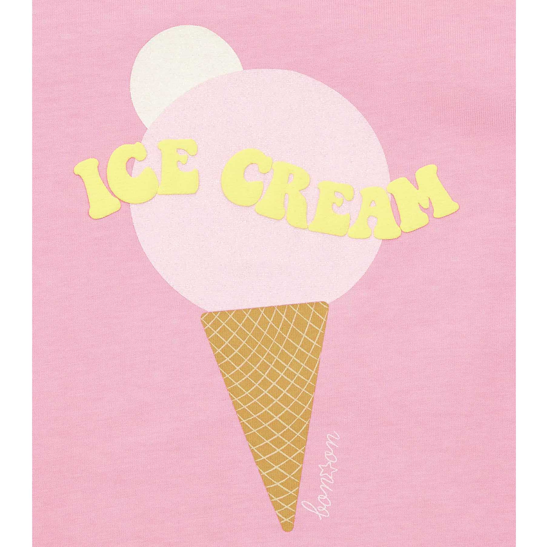 Girls Pink Printed Cotton T-Shirt