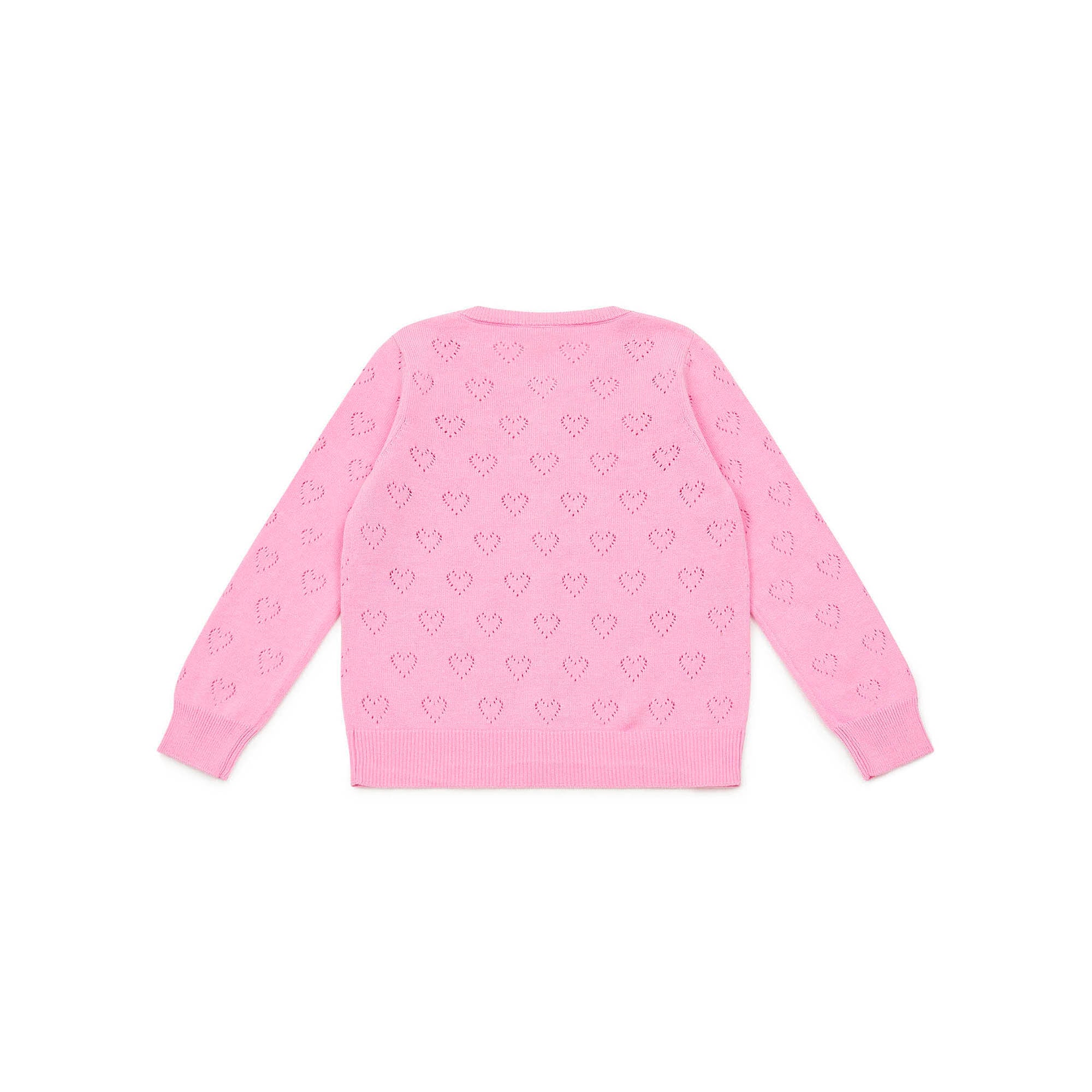 Girls Bright Pink Cotton Cardigan