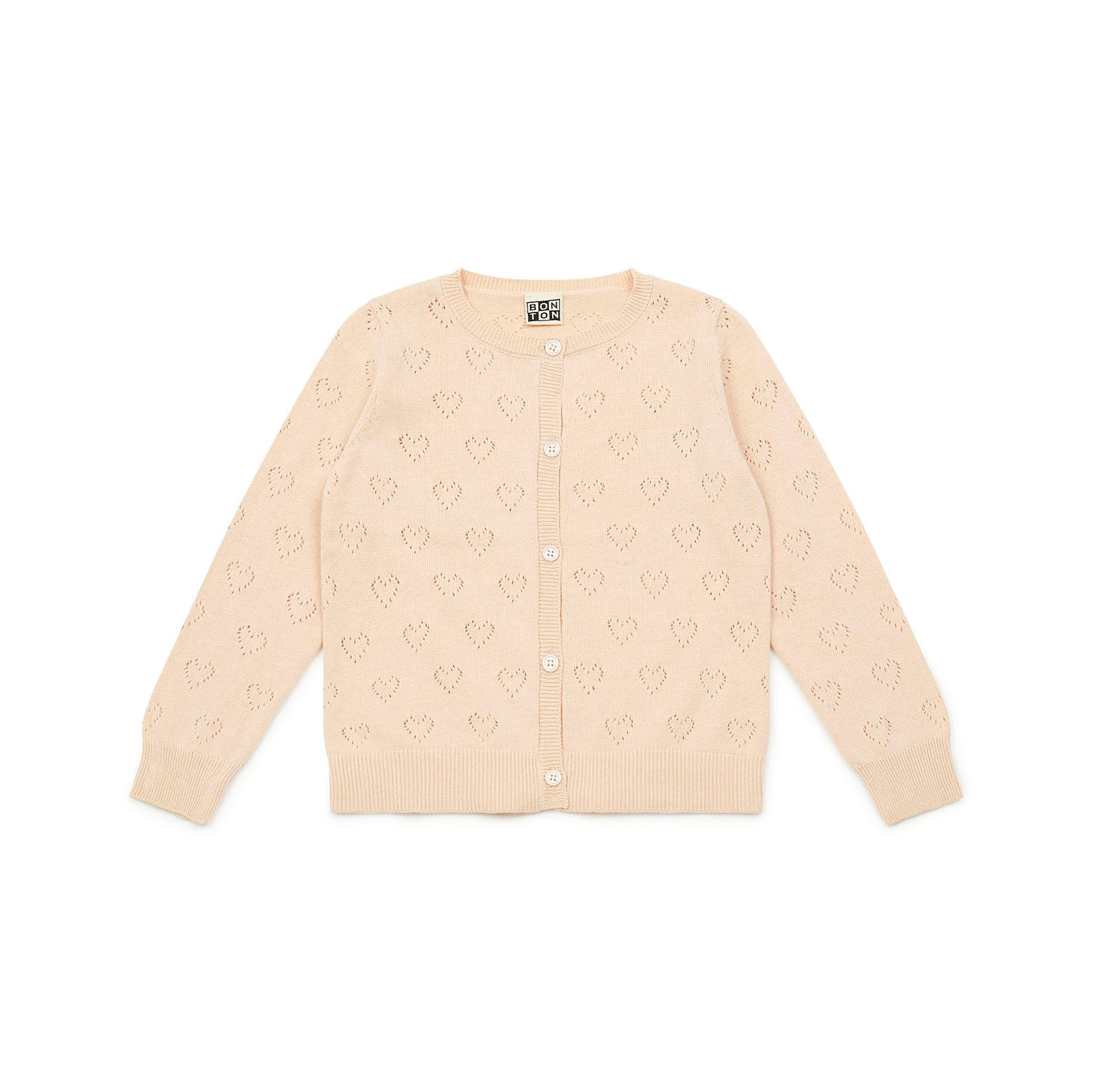 Girls Pale Pink Cotton Cardigan