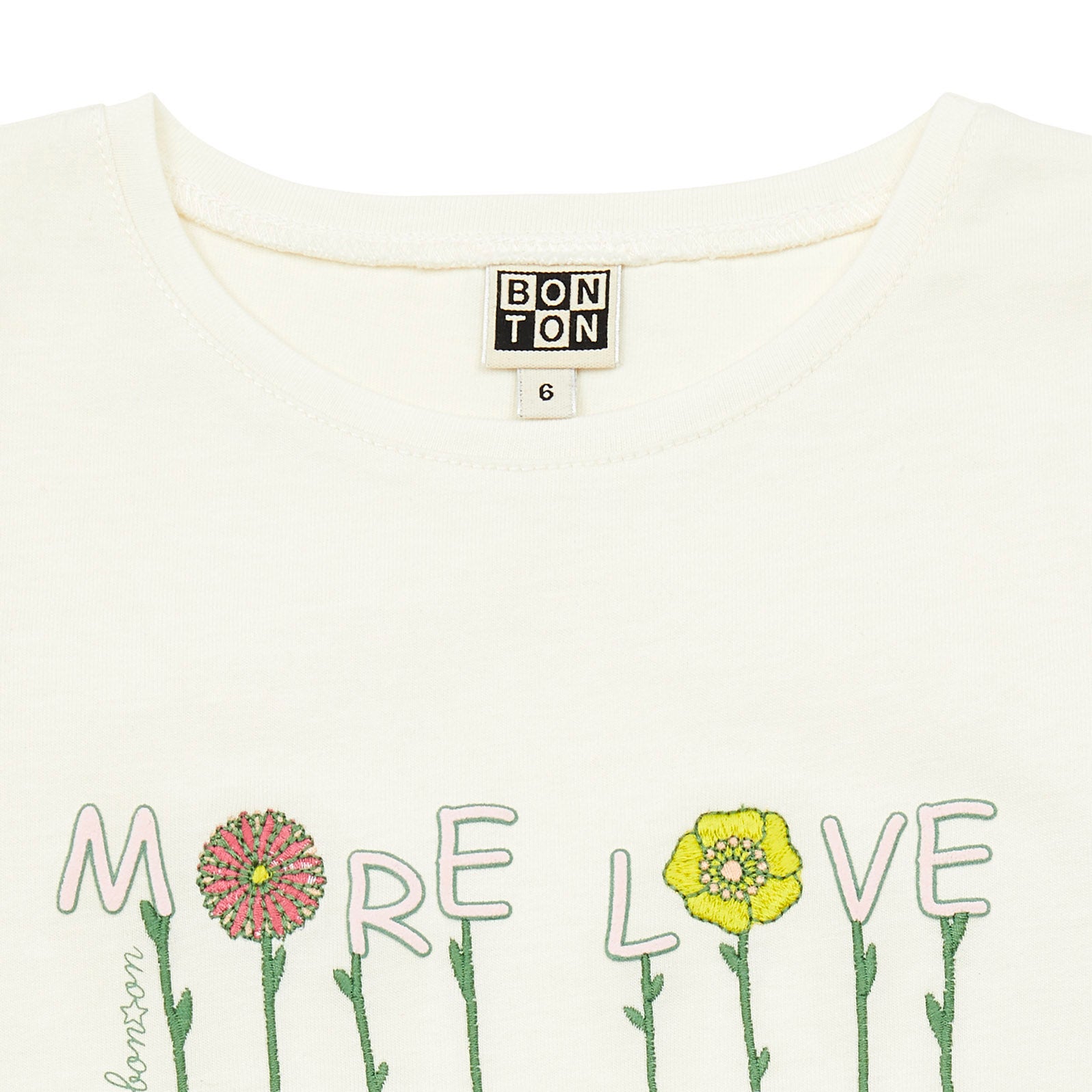 Girls White Printed Cotton T-Shirt