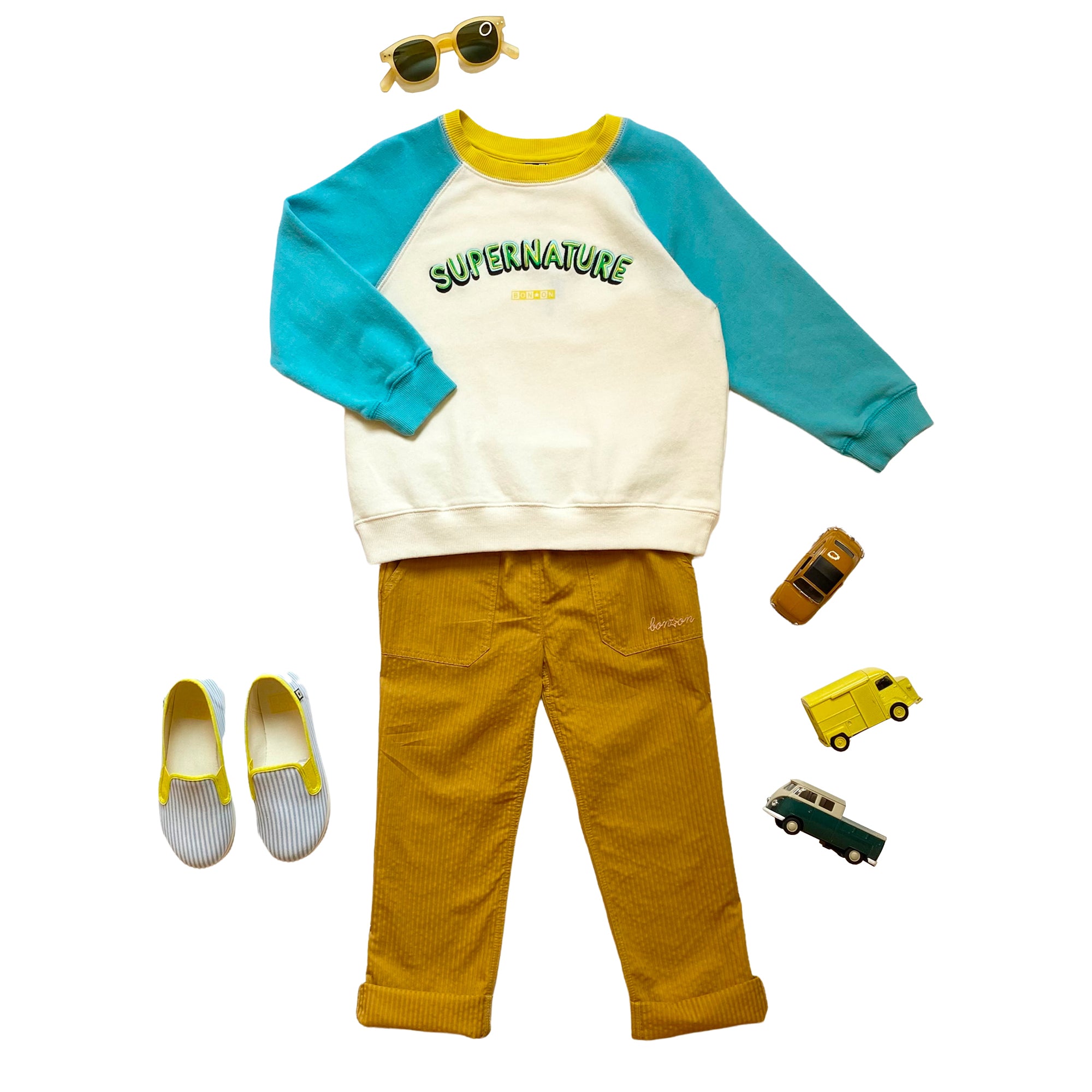 Boys White Logo Cotton Sweatshirt