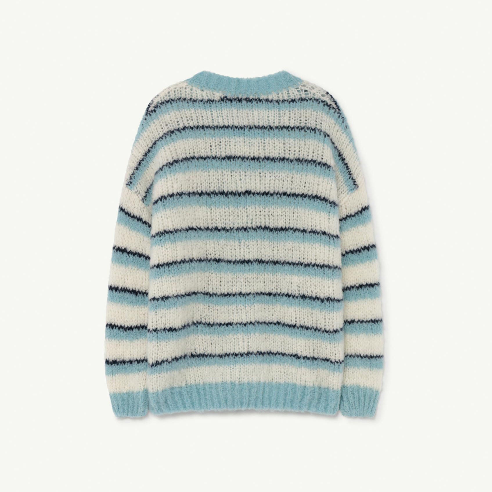 Girls Blue Stripes Wool Sweater