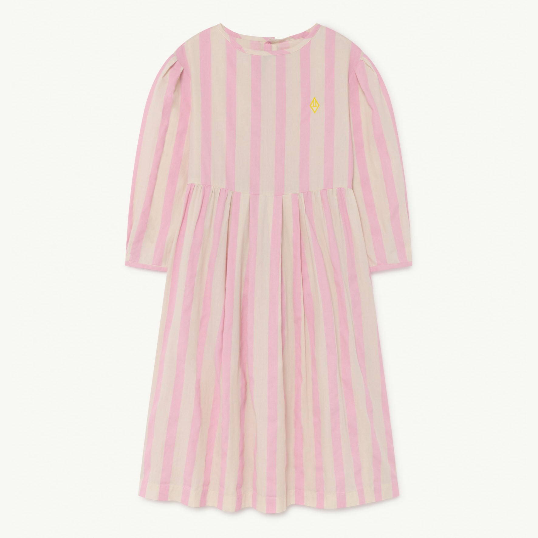 Girls Pink Stripes Cotton Dress