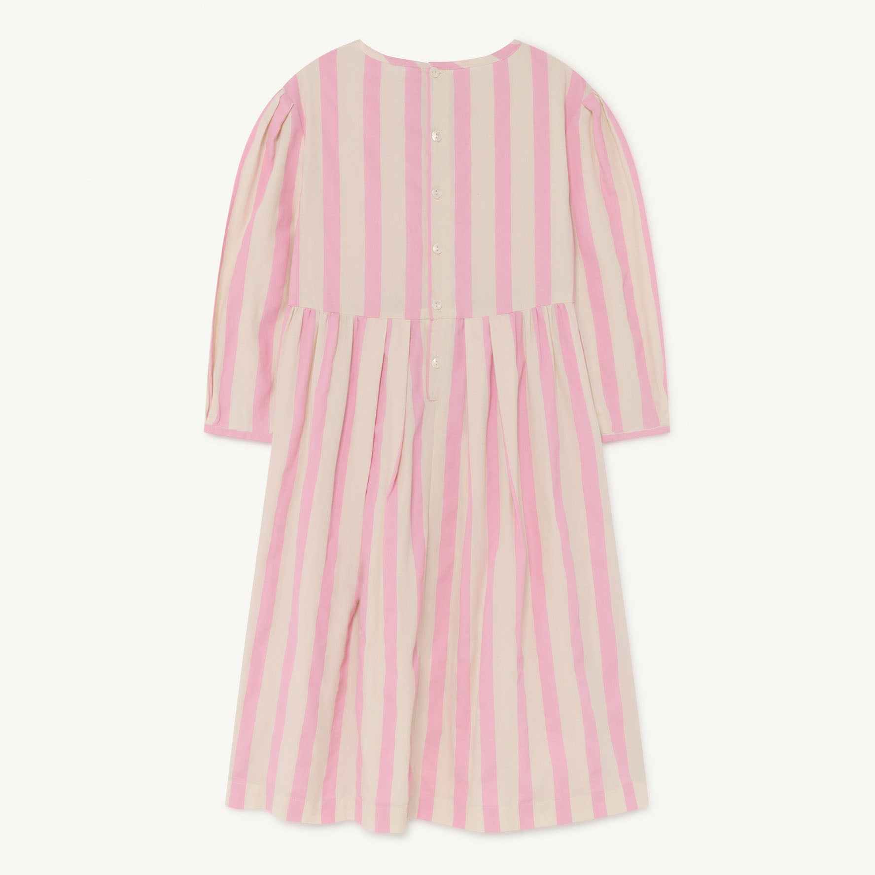 Girls Pink Stripes Cotton Dress