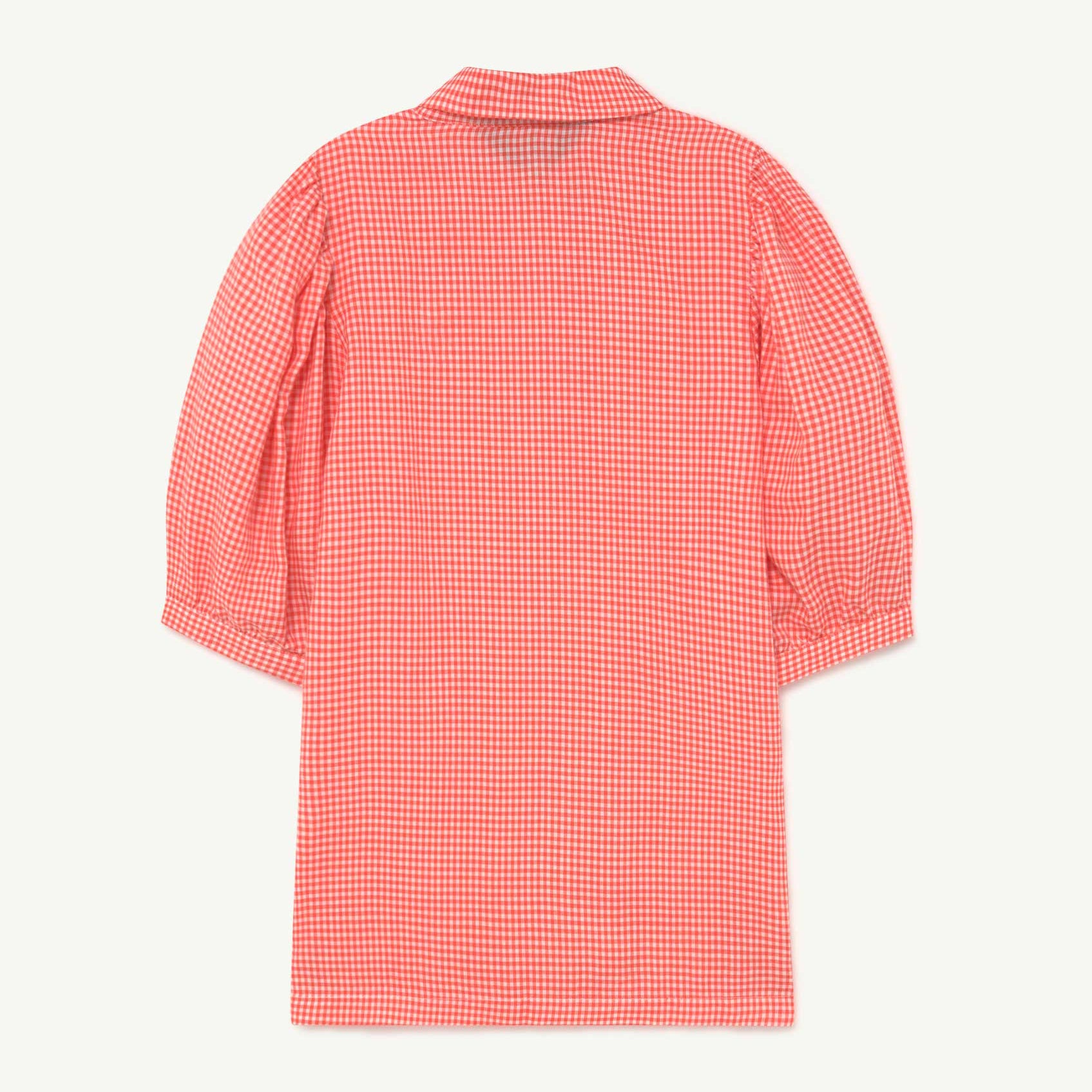 Girls Red Micro Check Dress