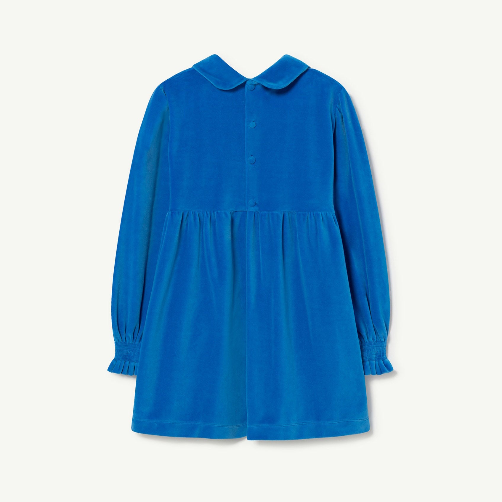Girls Blue Logo Velvet Dress