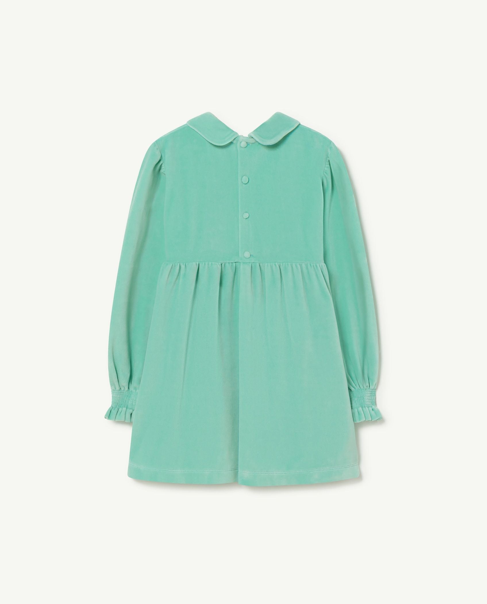 Girls Cyan Velvet Dress