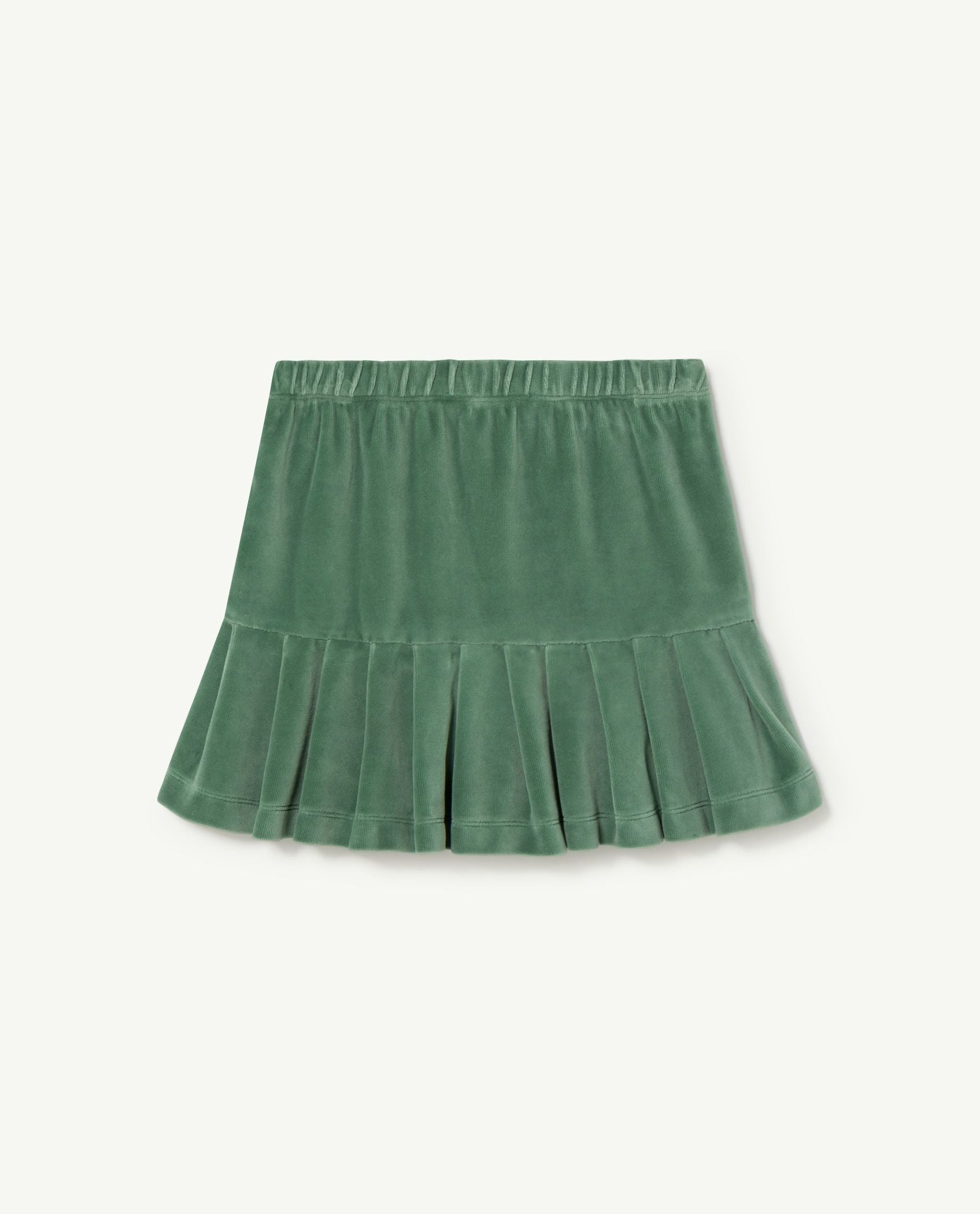 Girls Green Velvet Skirt