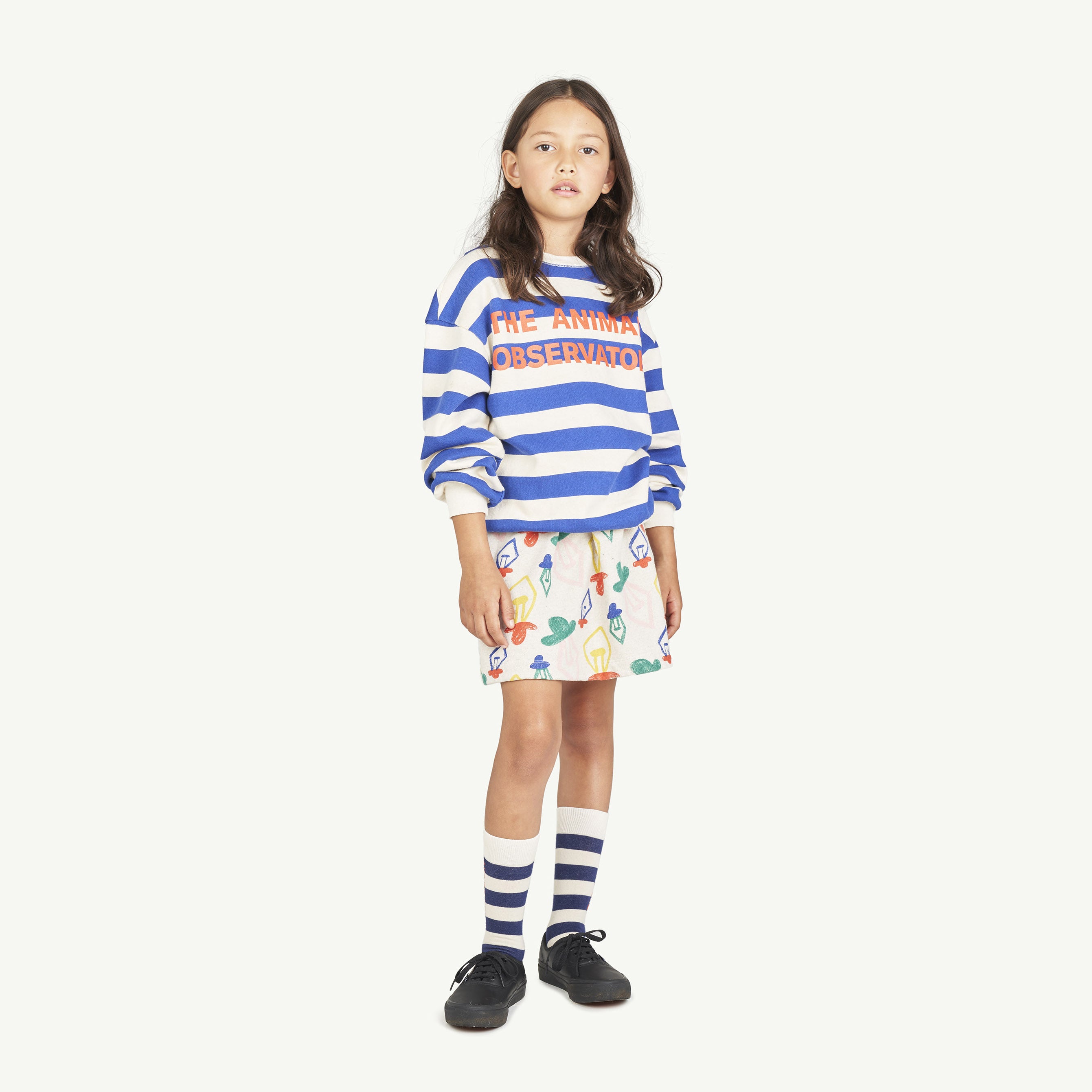 Boys & Girls Blue Stripes Cotton Sweatshirt