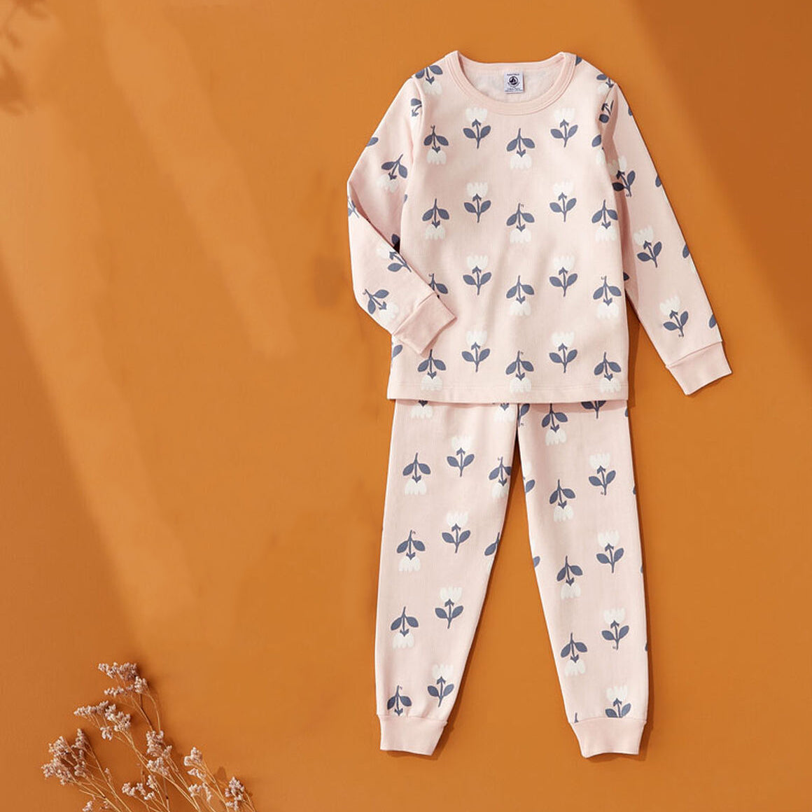 Girls Pink Printed Cotton Set