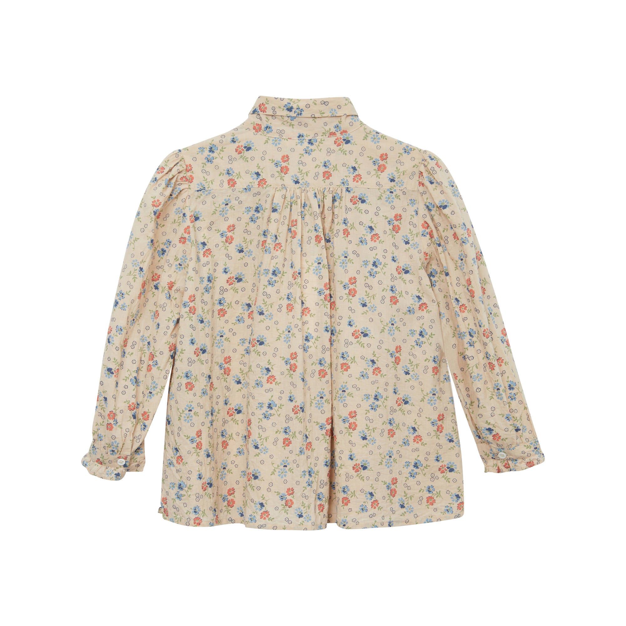 Girls Beige Floral Shirt
