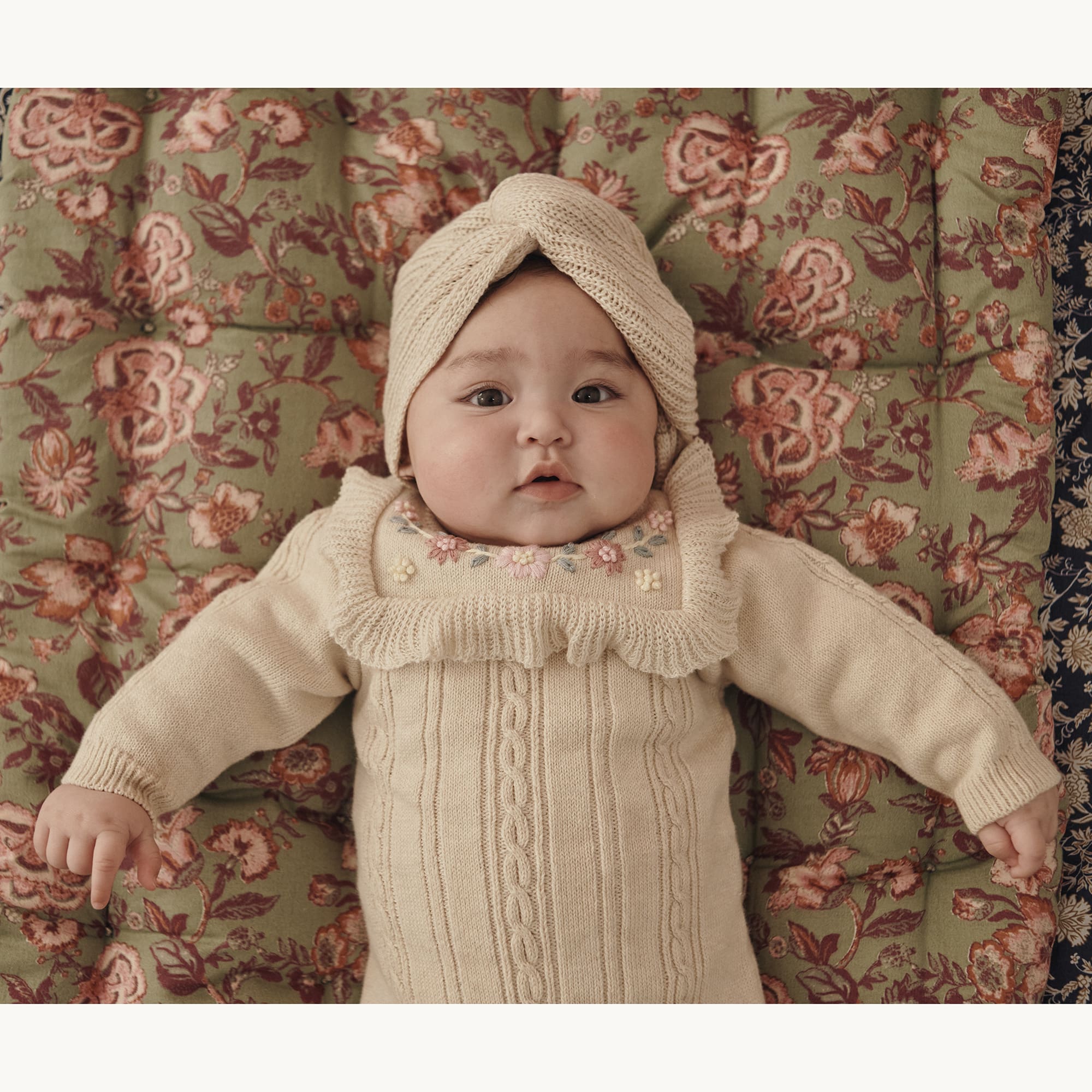 Baby Girls White Knit Babysuit