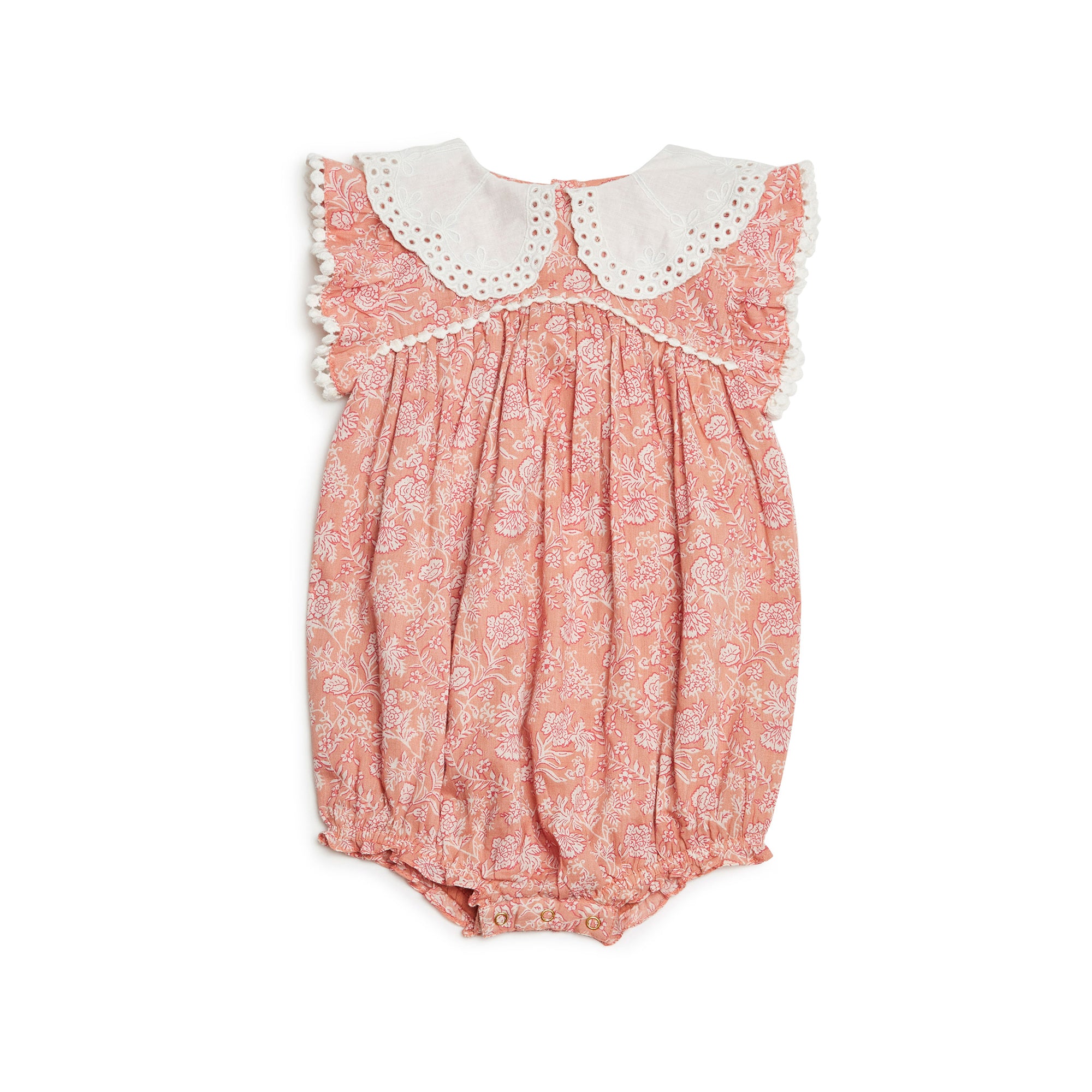 Baby Girls Pink Cotton Babysuit