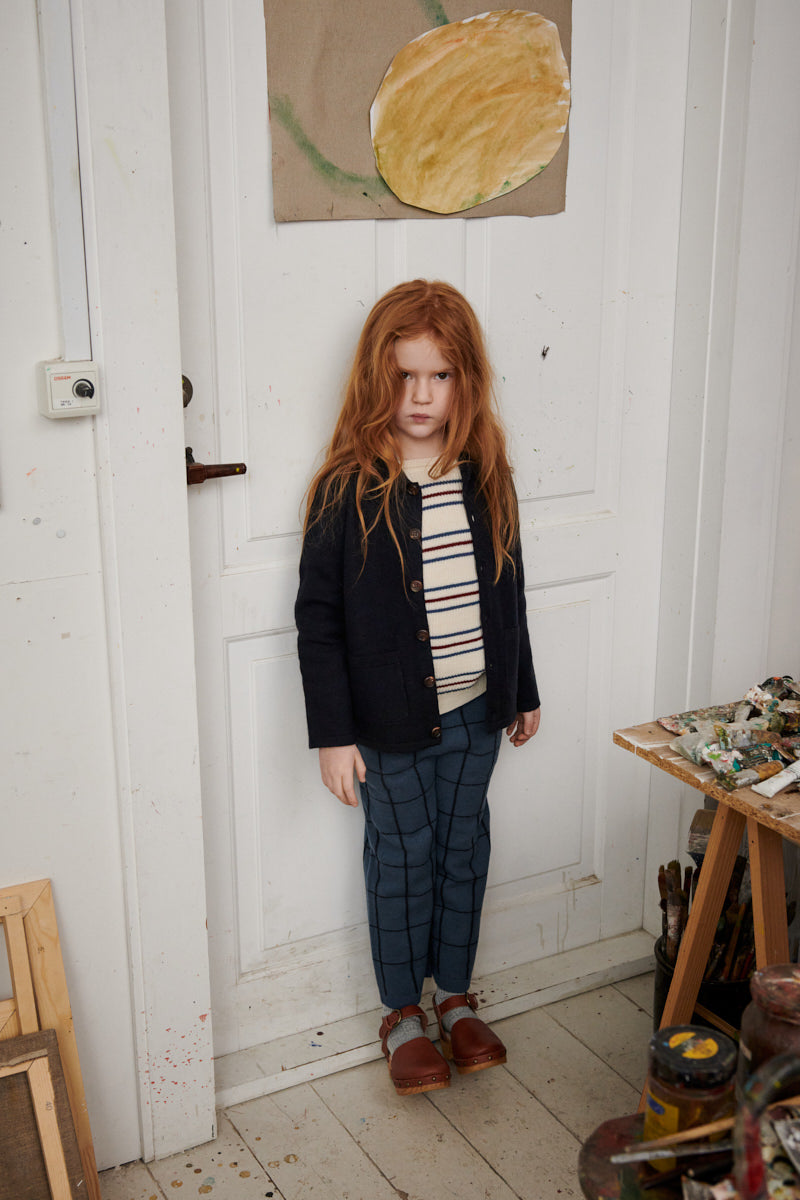Boys & Girls Dark Navy Wool Cardigan