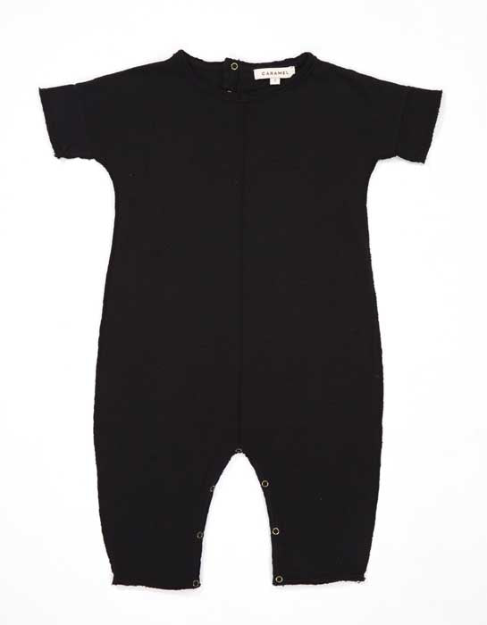 Baby Black Cotton Babysuit