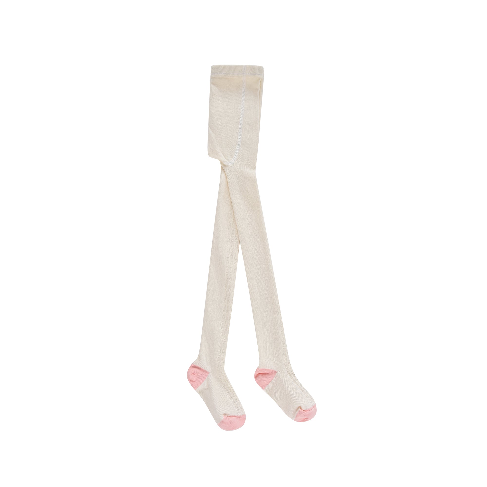 Girls White Cotton Tights