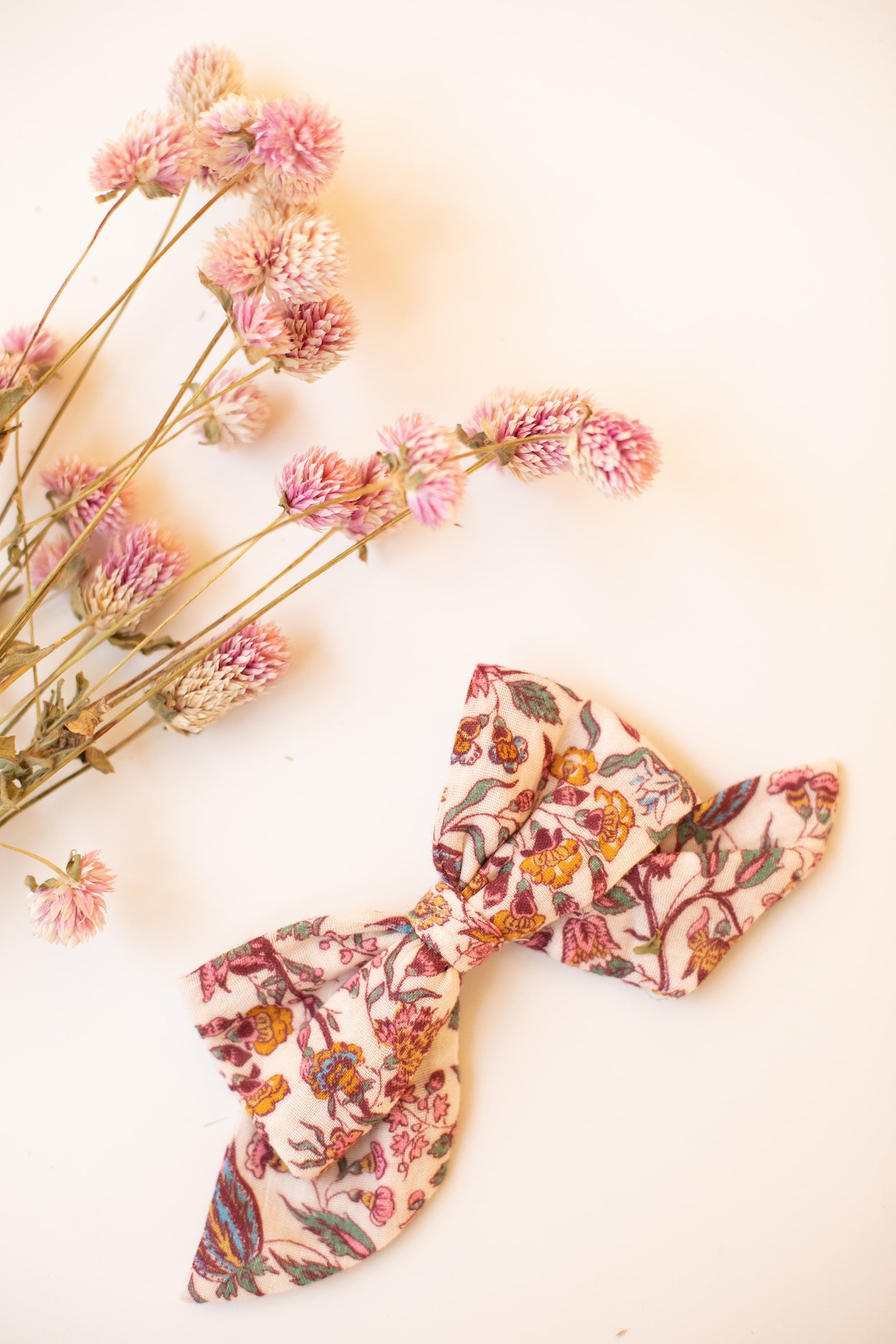 Girls Pink Flowers Hair Clip