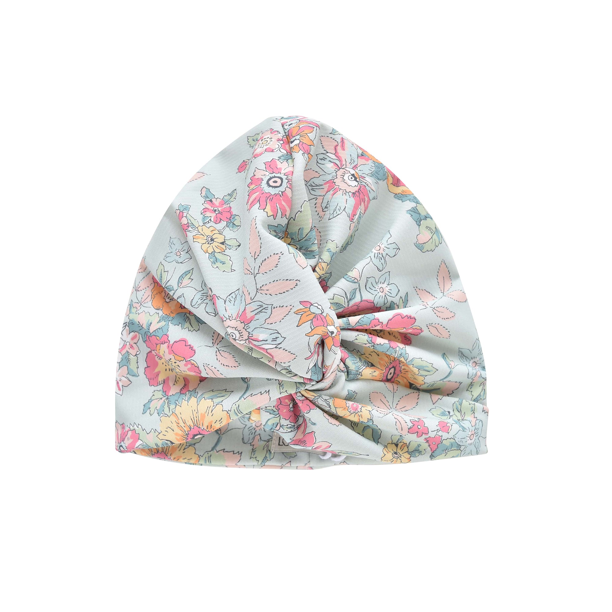 Girls Green Flowers Swim Hat