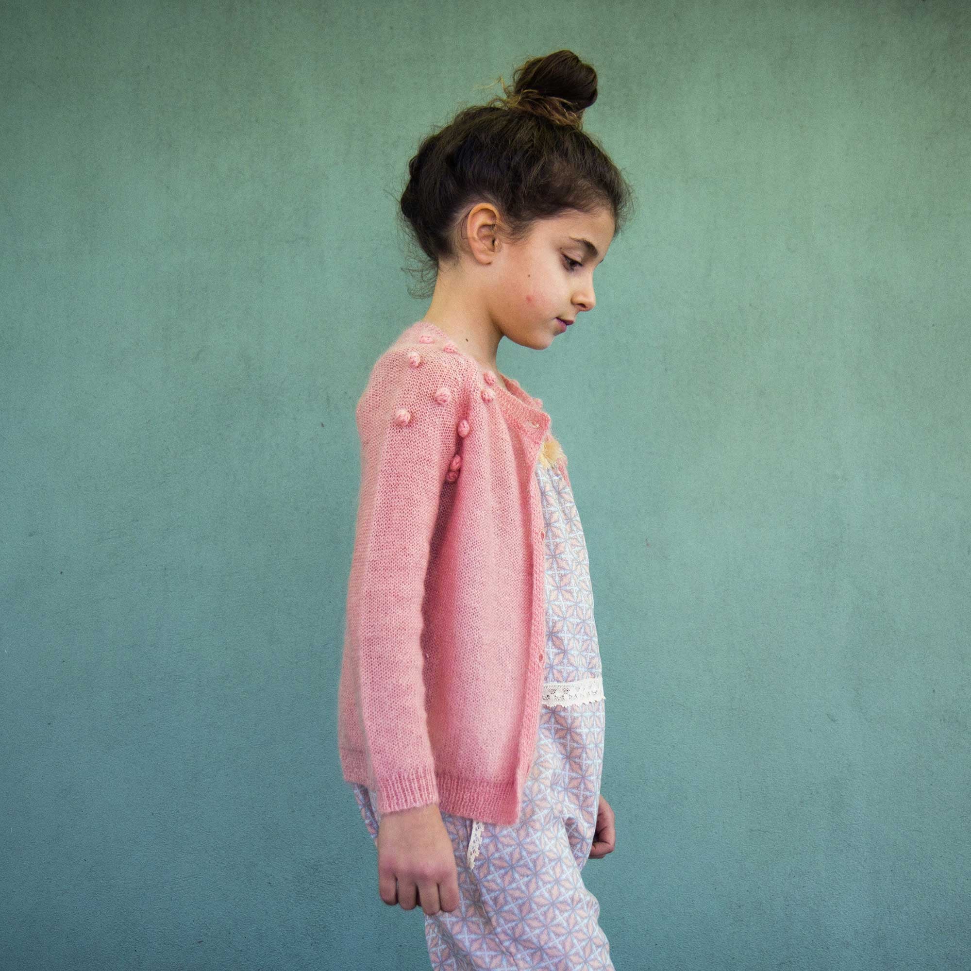 Girls Pink "Esmeralda" Cardigan