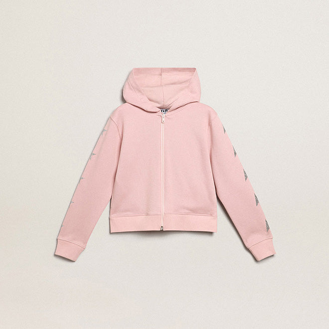 Girls Pink Zip-Up Top