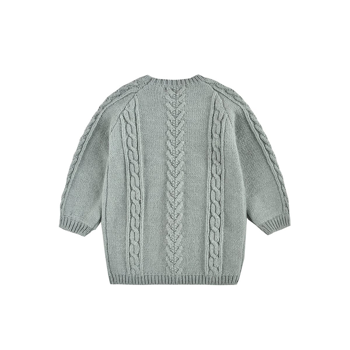 Girls Green Embroidered Dress