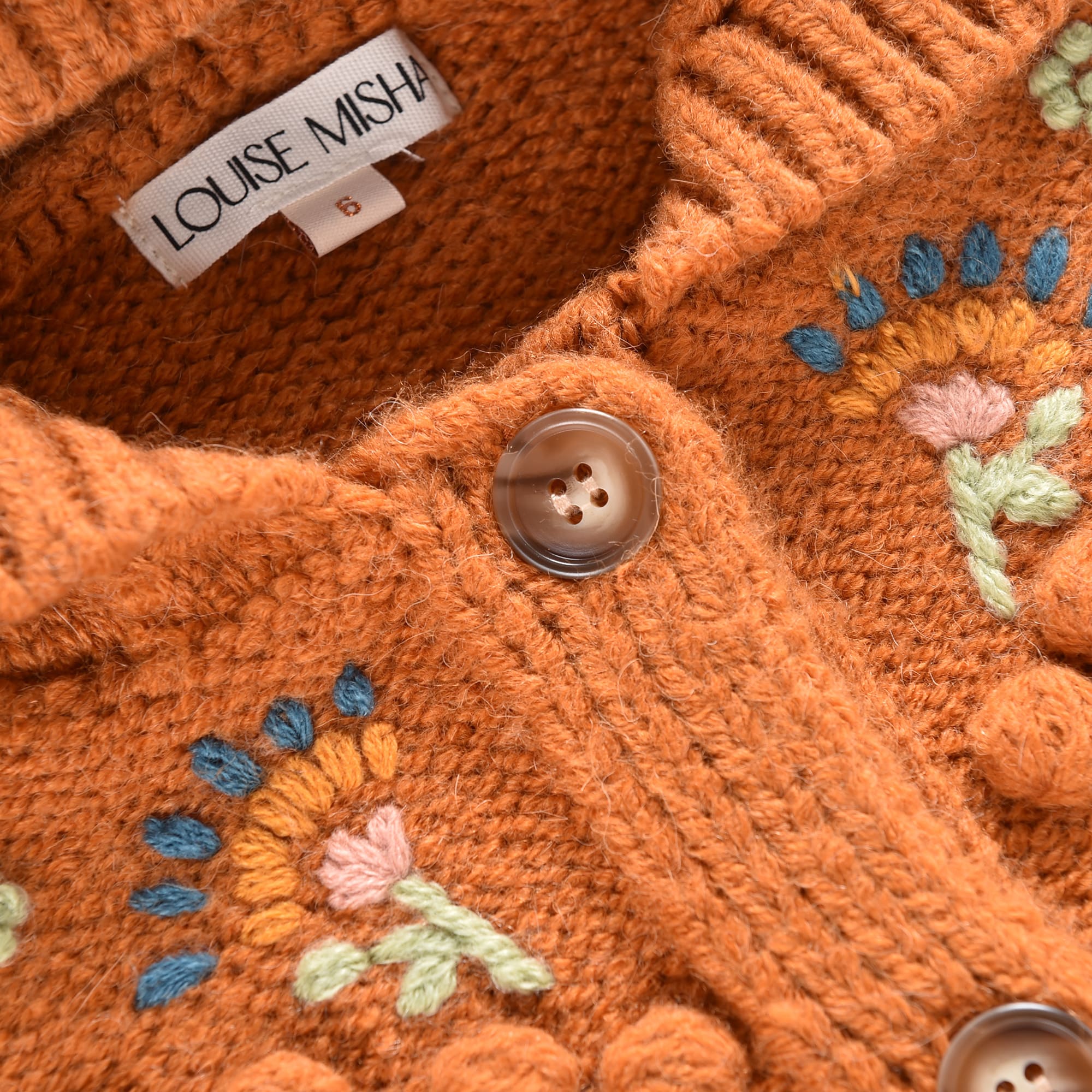 Girls Caramel Wool Knit Cape