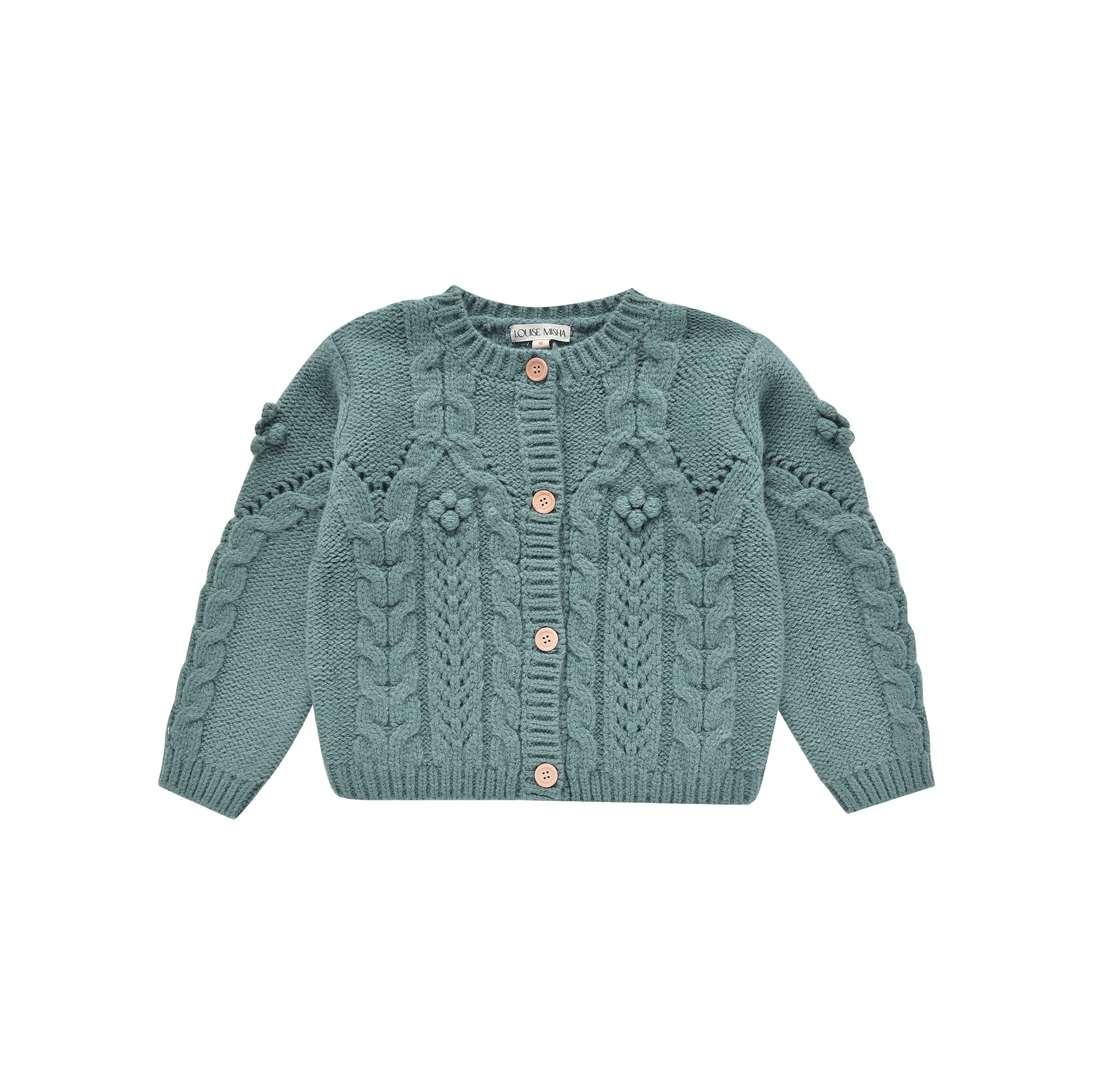 Girls Blue Knit Cardigan