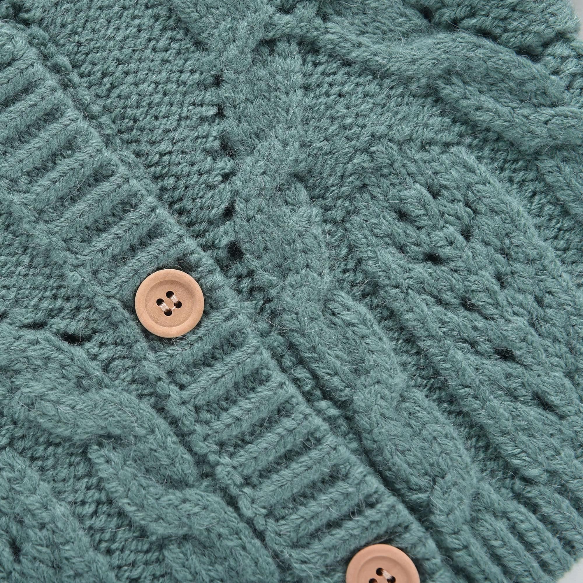 Girls Blue Knit Cardigan