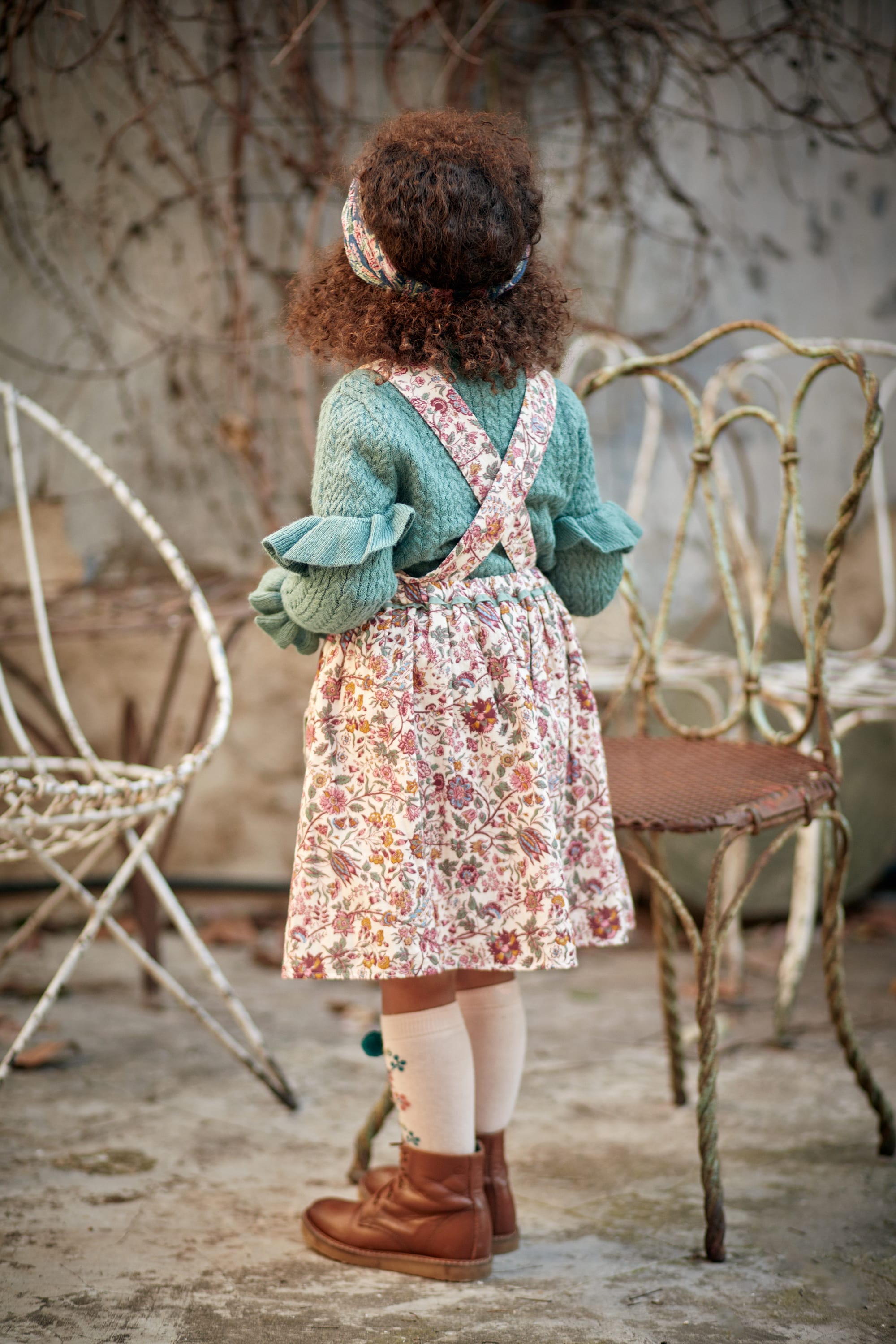 Girls Blue Knit Sweater