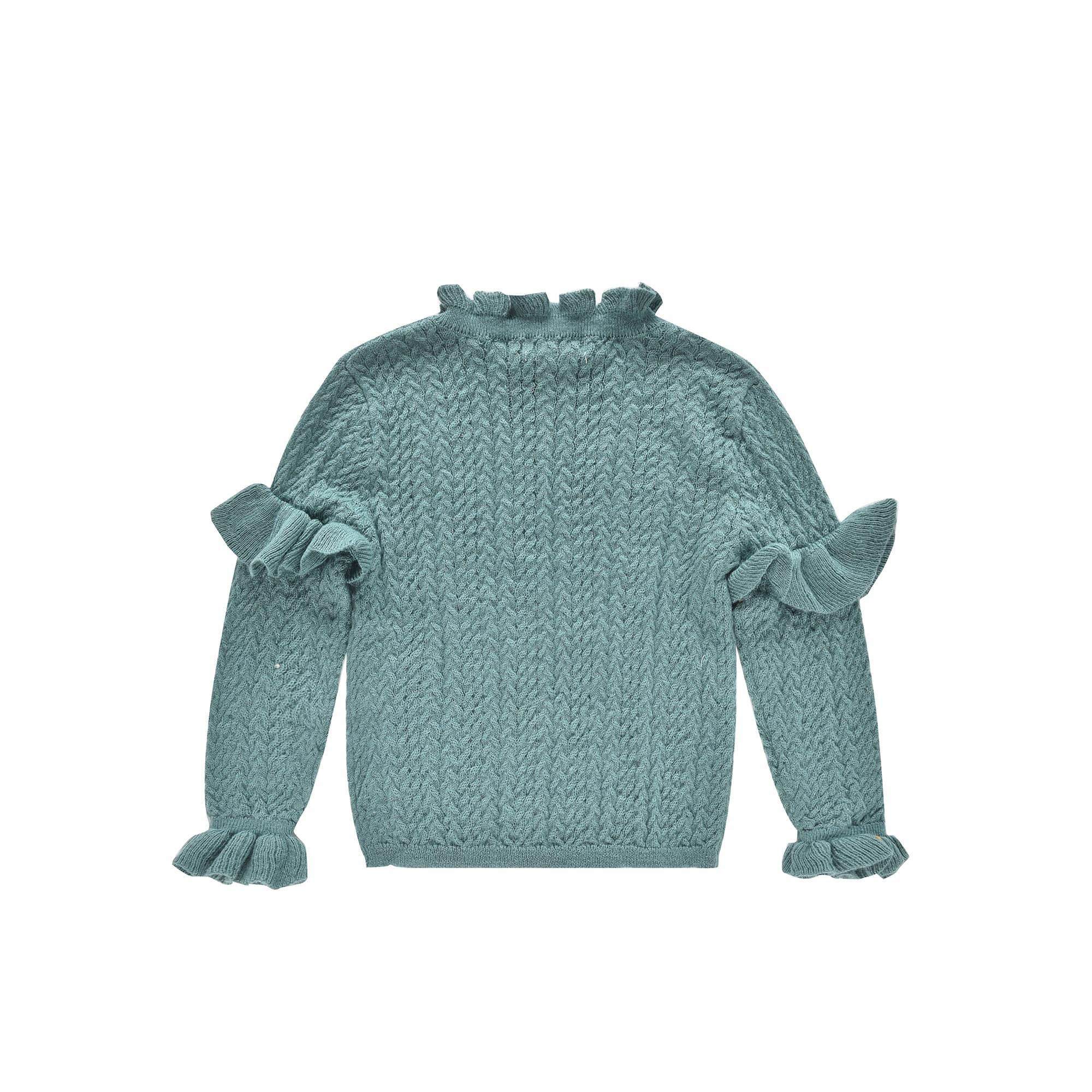 Girls Blue Knit Sweater