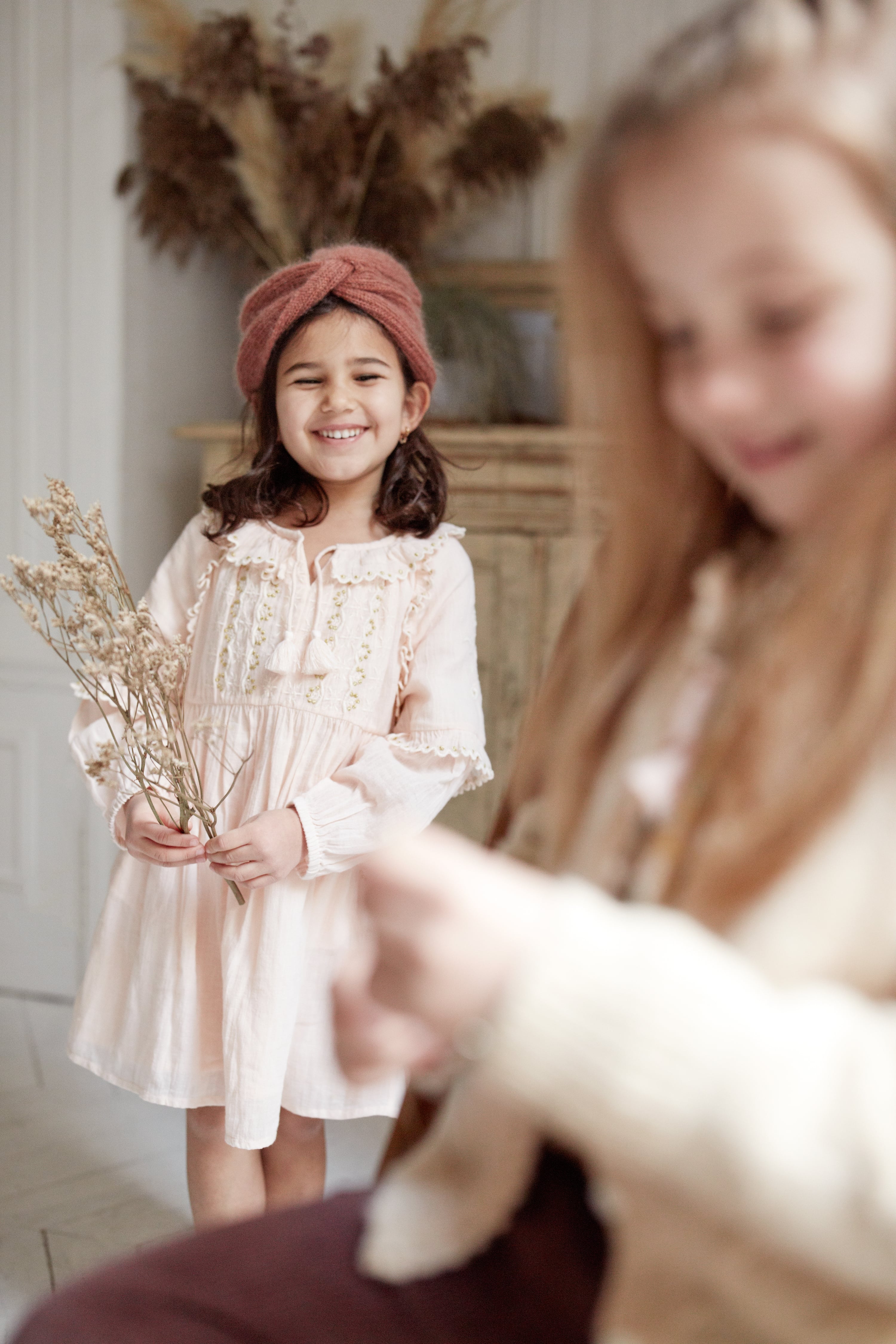 Girls Pink Cotton Dress