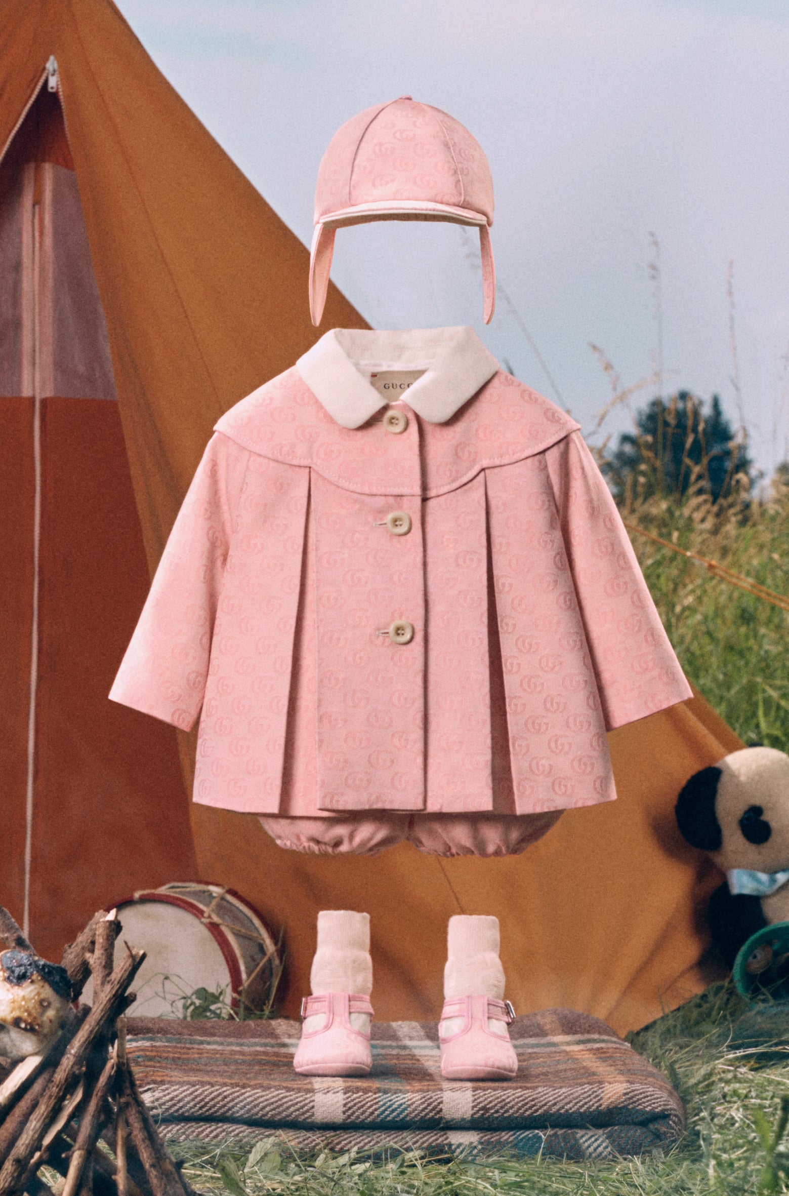 Baby Girls Pink Cotton Coat