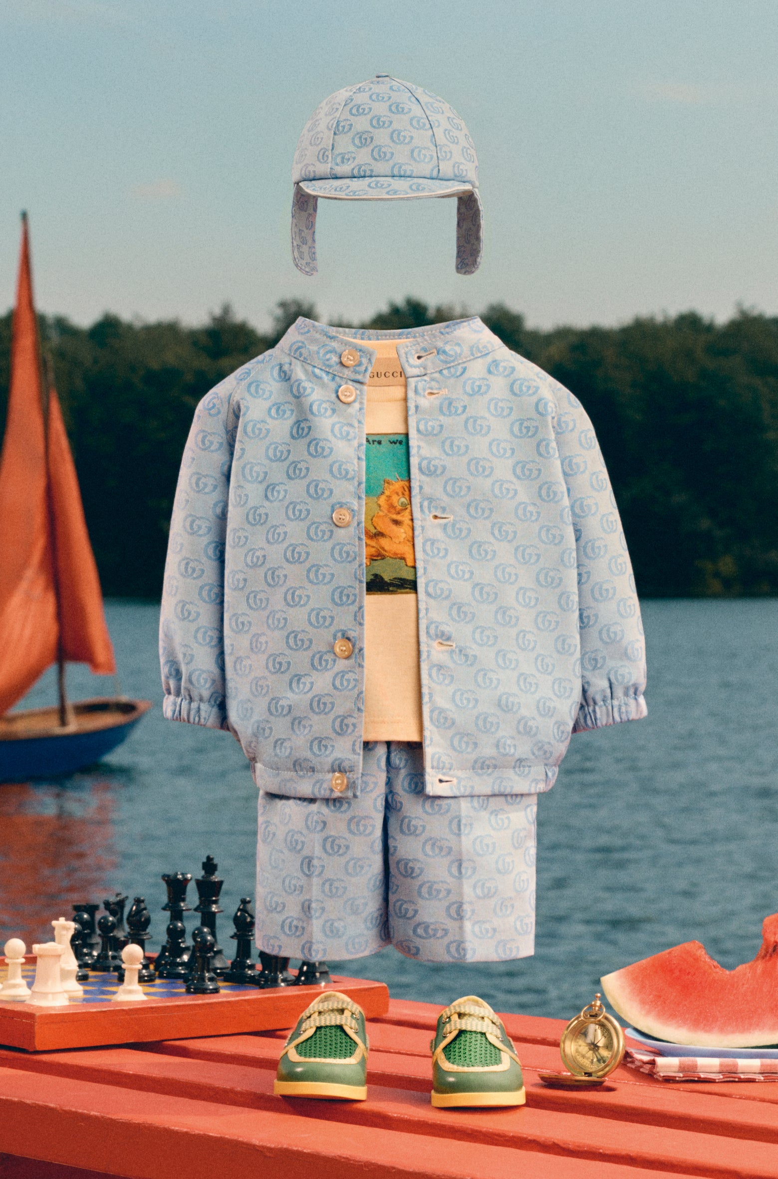 Baby Boys & Girls Blue Logo Trousers