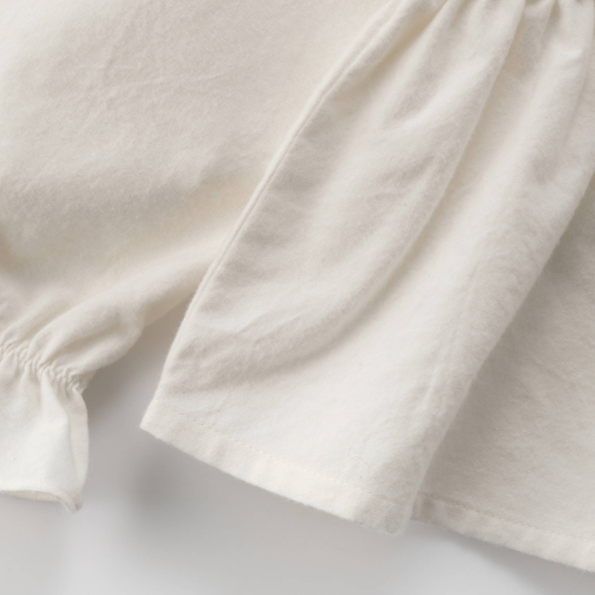 Girls White Embroidered Cotton Shirt