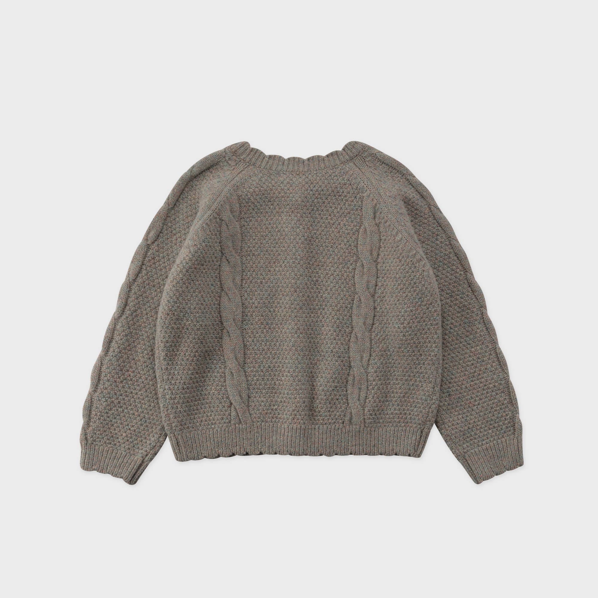 Girls Grey Wool Cardigan