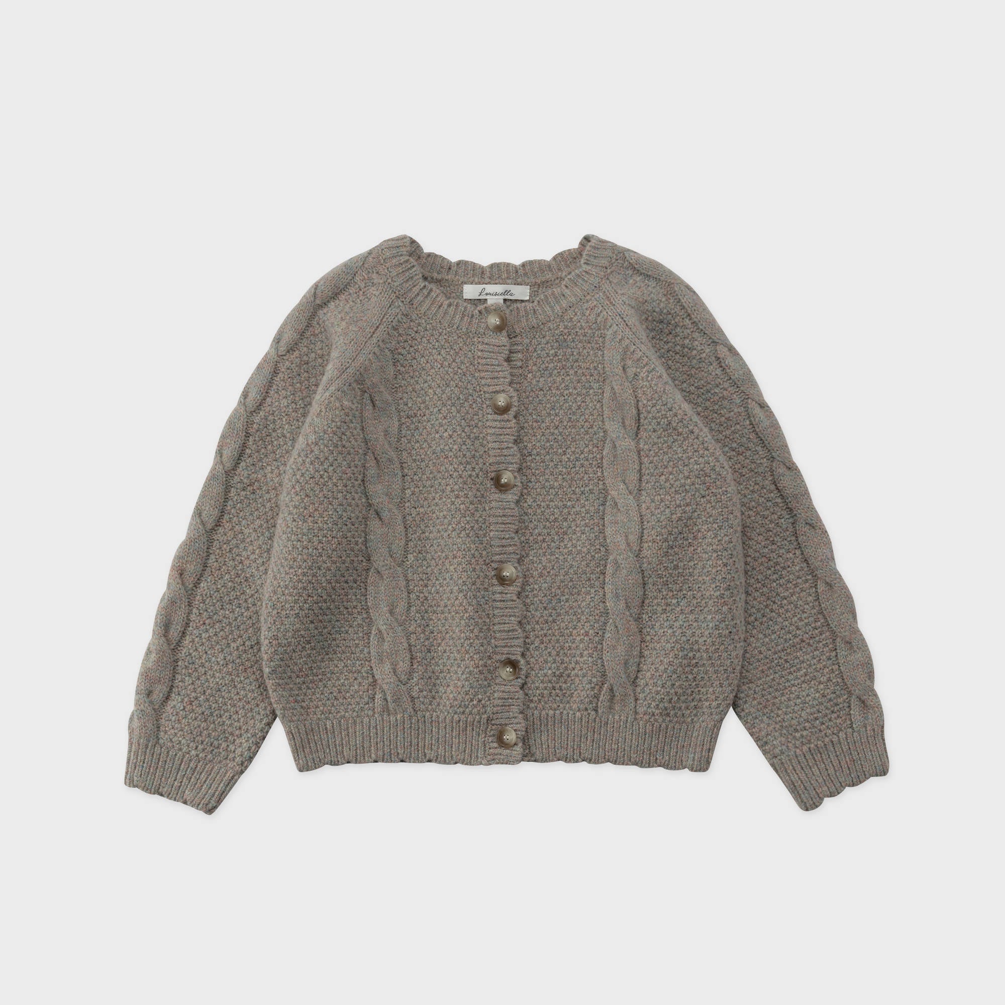 Girls Grey Wool Cardigan